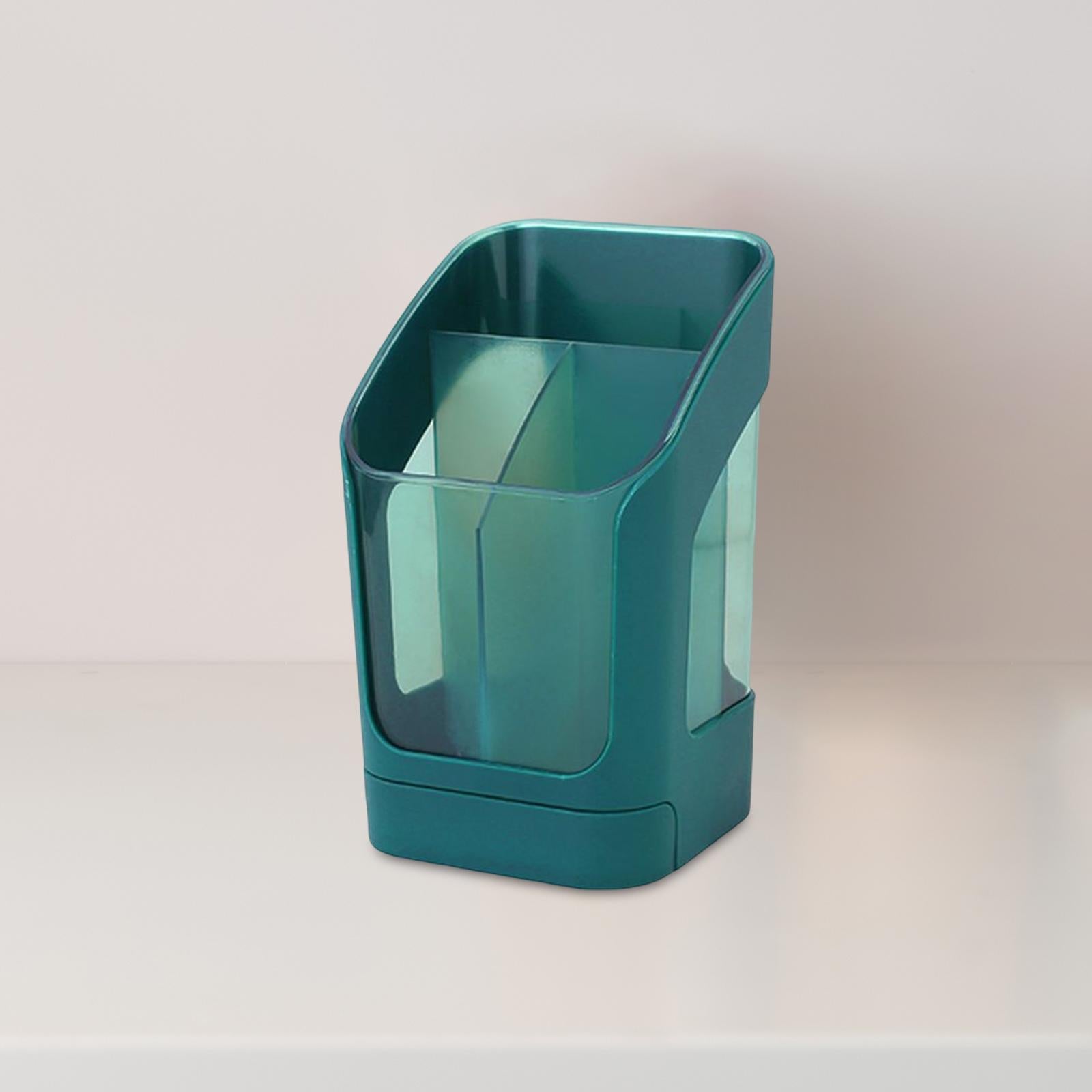 Desktop Organizer Divider Cosmetic Tools Holder Cup for Home Desk Vanity Green