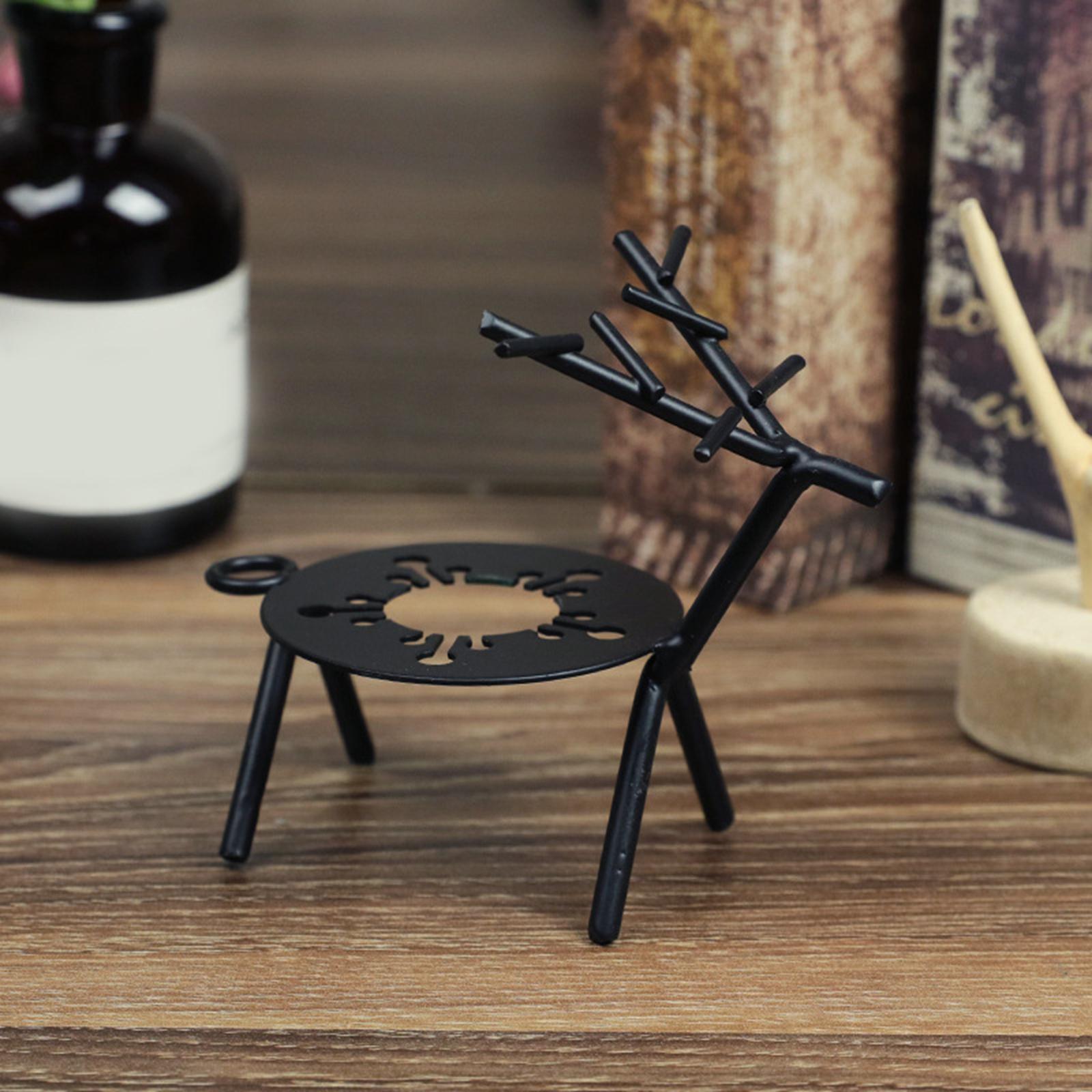 Metal Reindeer Tealight Candle Holders Durable Rustic Finish Accessories