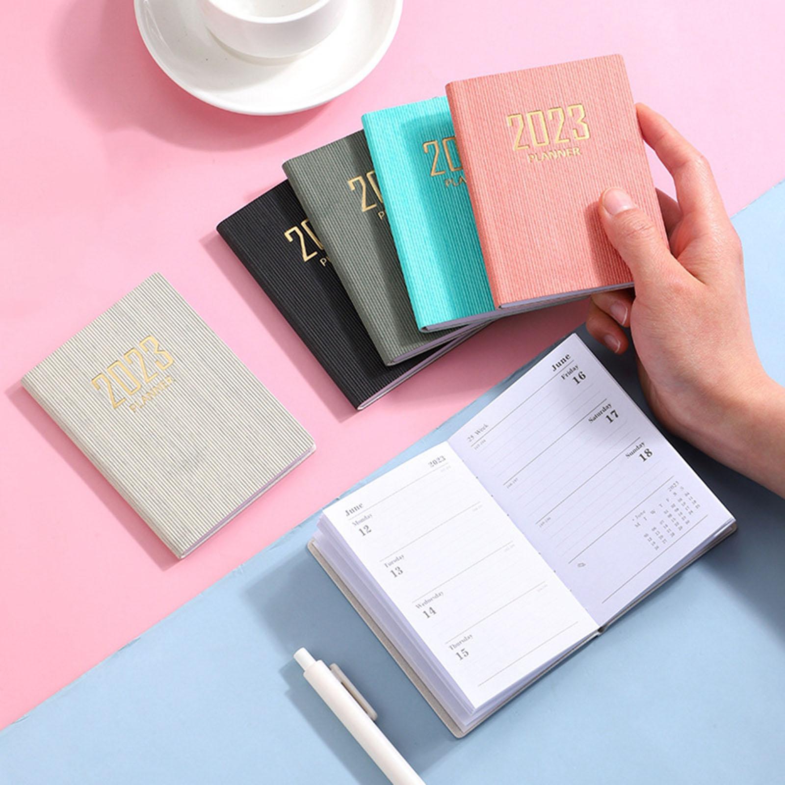 Monthly Planner 2023 Journal A7 Notebook Planner Notepads Project Planning Black