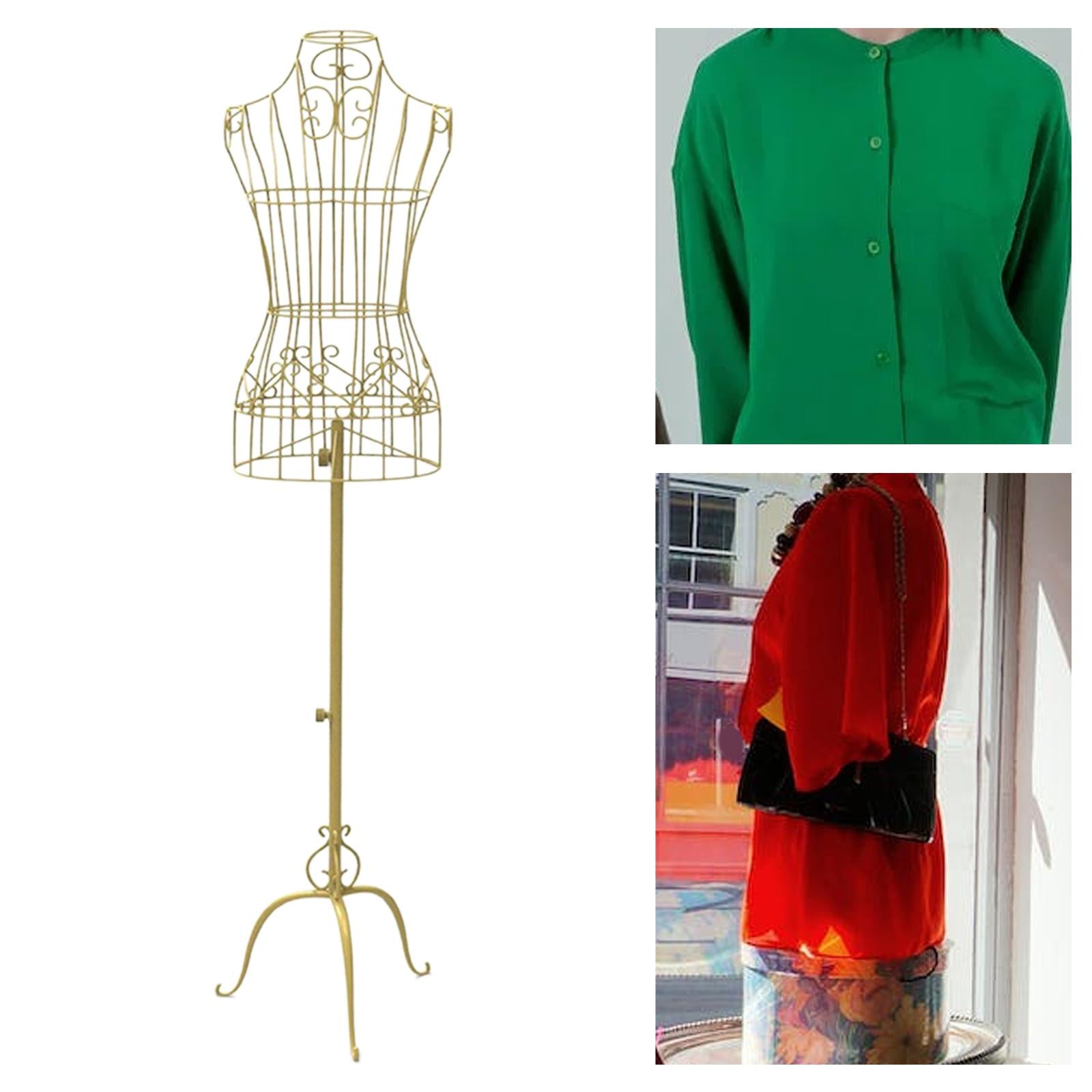 Iron Female Mannequin Manikin Torso Upper Body for Tailor Display Clothes Aureate