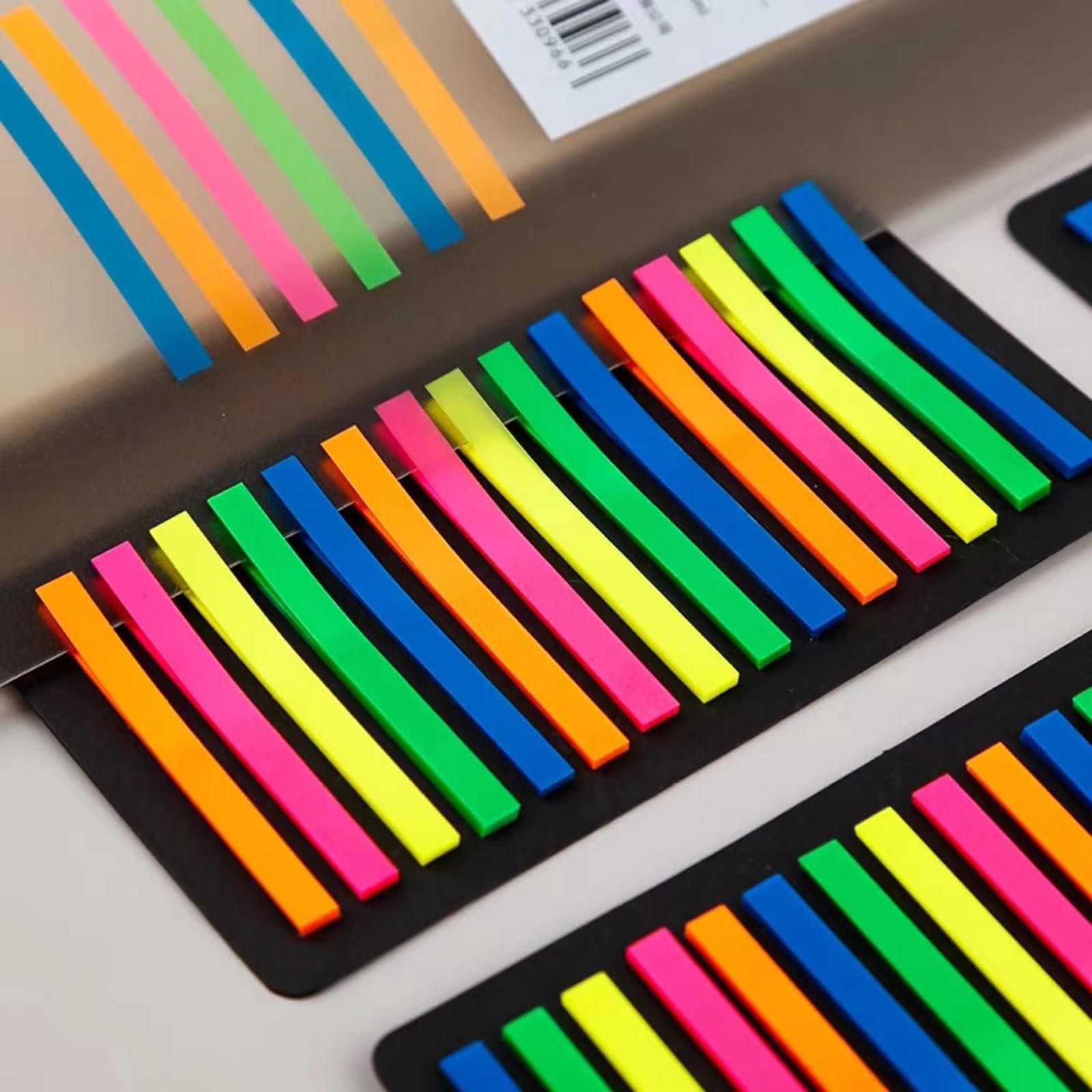 2Pcs Fluorescent Sticky Tabs Sticky Notes Flags Stickers for Magazines