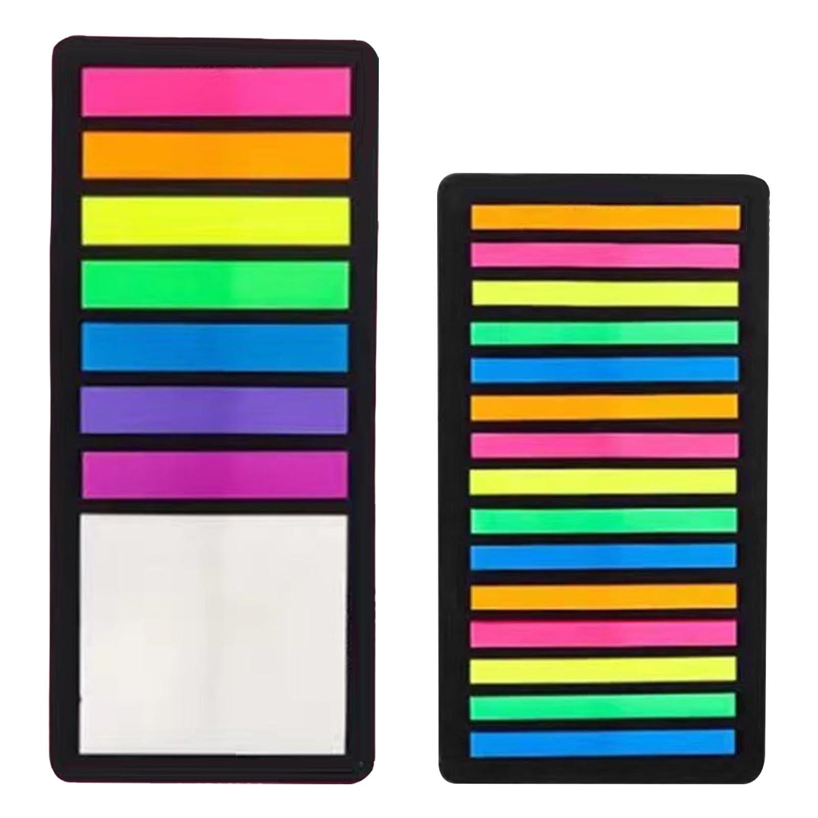 2Pcs Fluorescent Sticky Tabs Sticky Notes Flags Stickers for Magazines