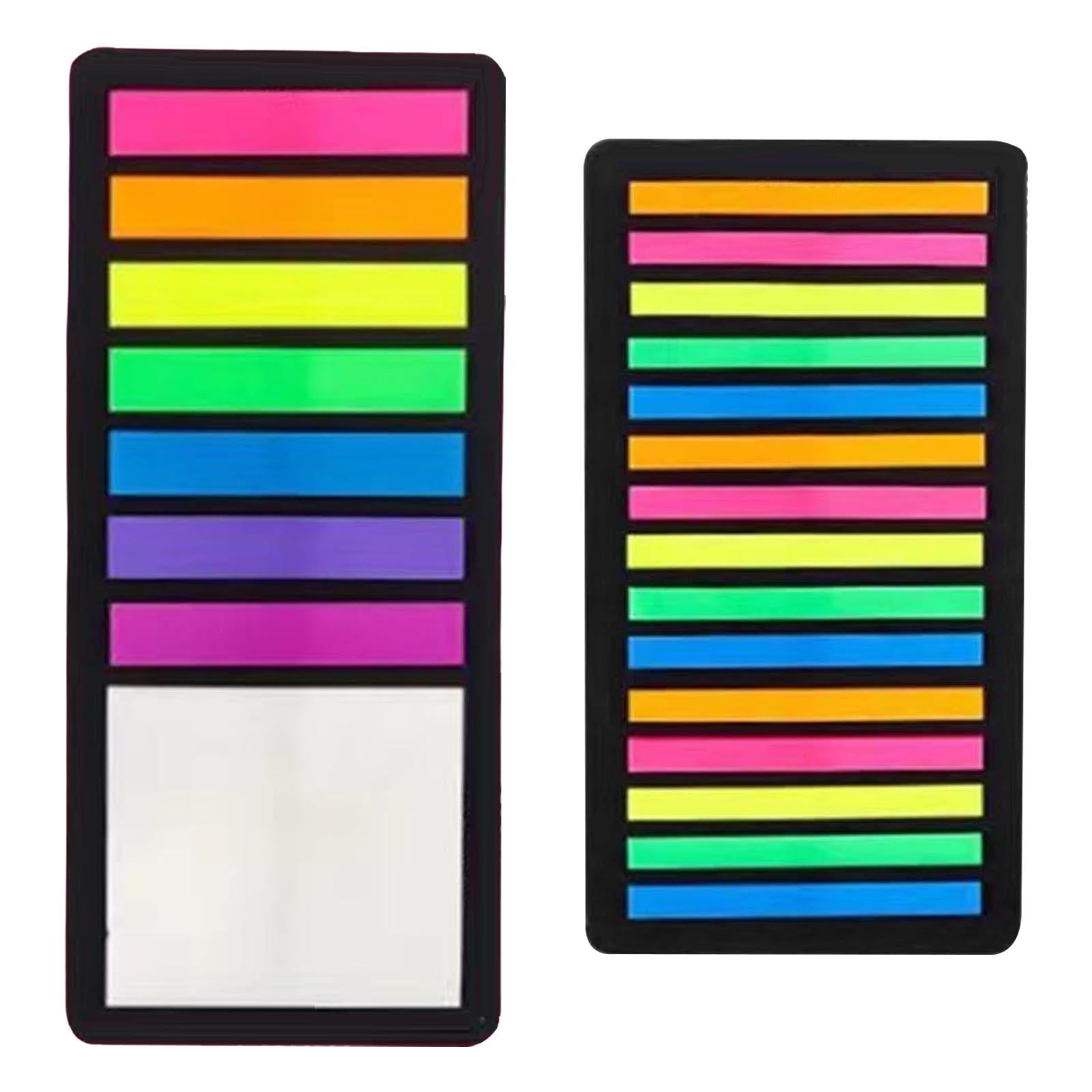 2Pcs Fluorescent Sticky Tabs Sticky Notes Flags Stickers for Magazines