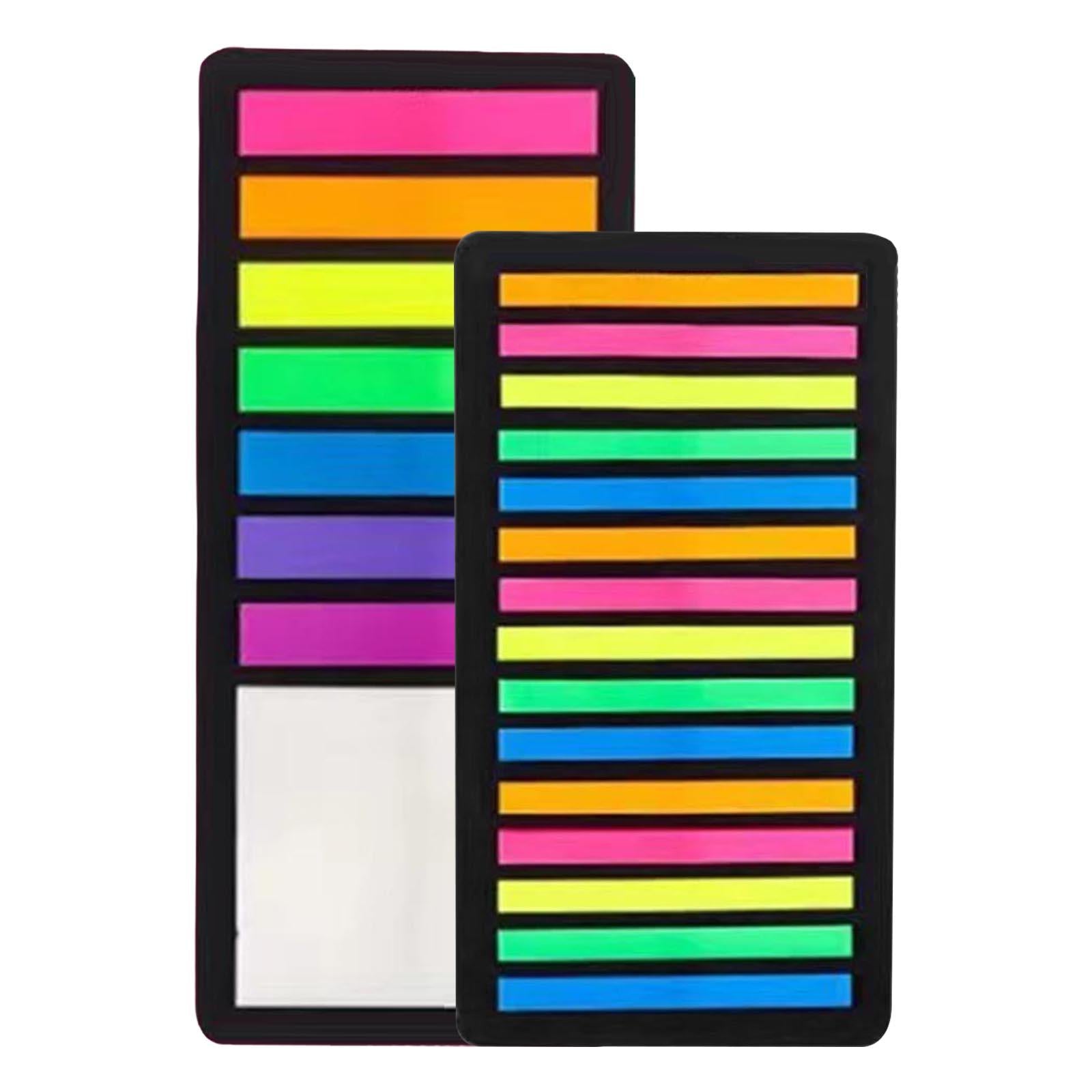 2Pcs Fluorescent Sticky Tabs Sticky Notes Flags Stickers for Magazines