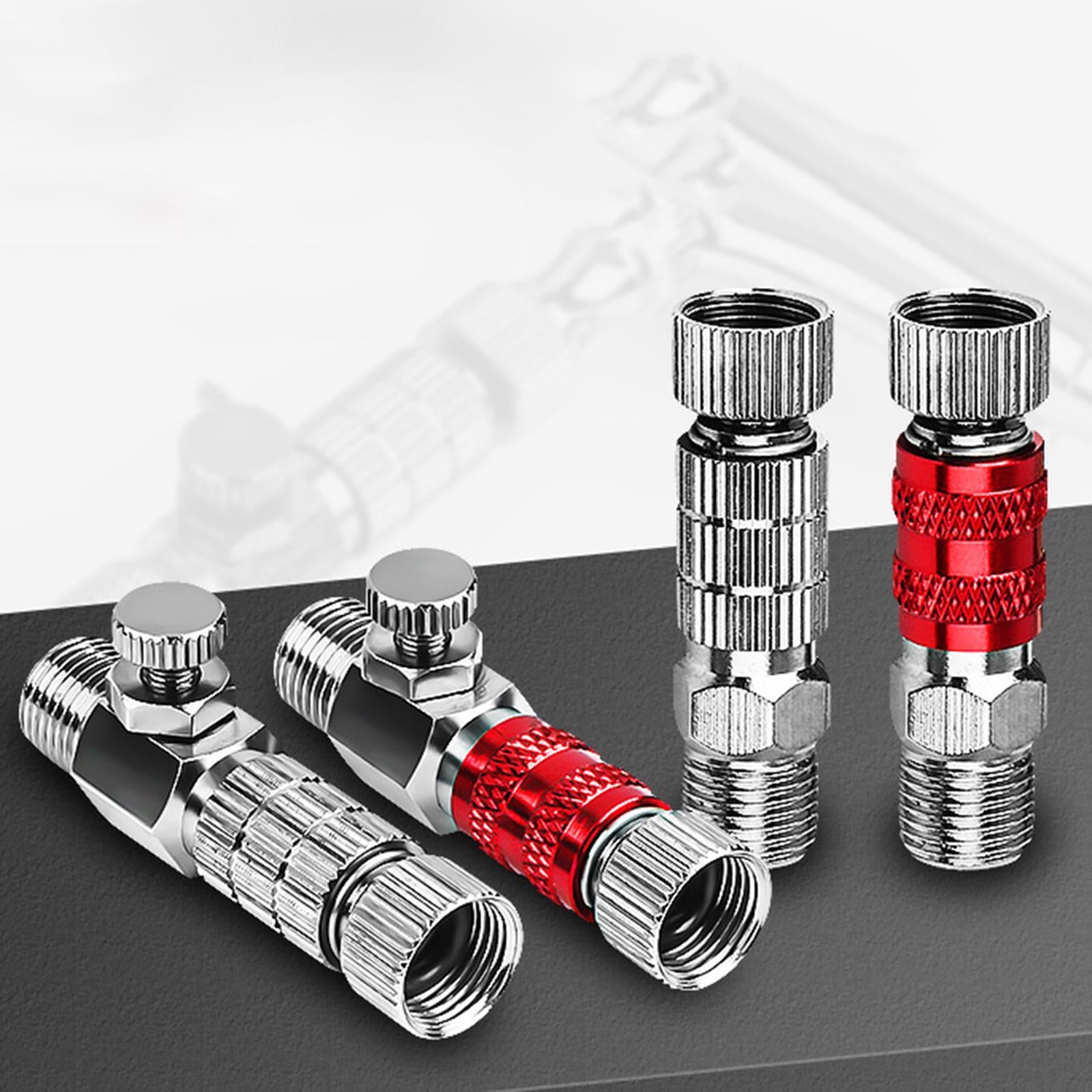 Coupling Adapter Airbrush Quick Connecter Professional for Fitting Connector Adjustable Argent