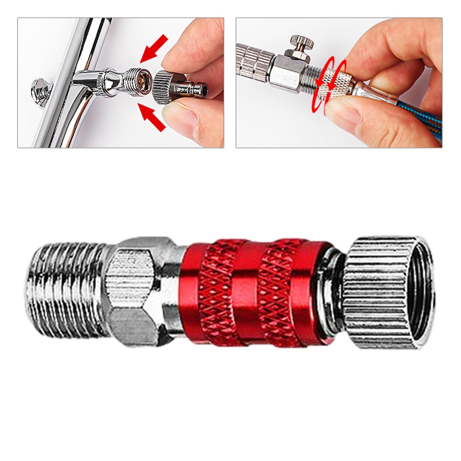Coupling Adapter Airbrush Quick Connecter Professional for Fitting Connector unadjustable Red