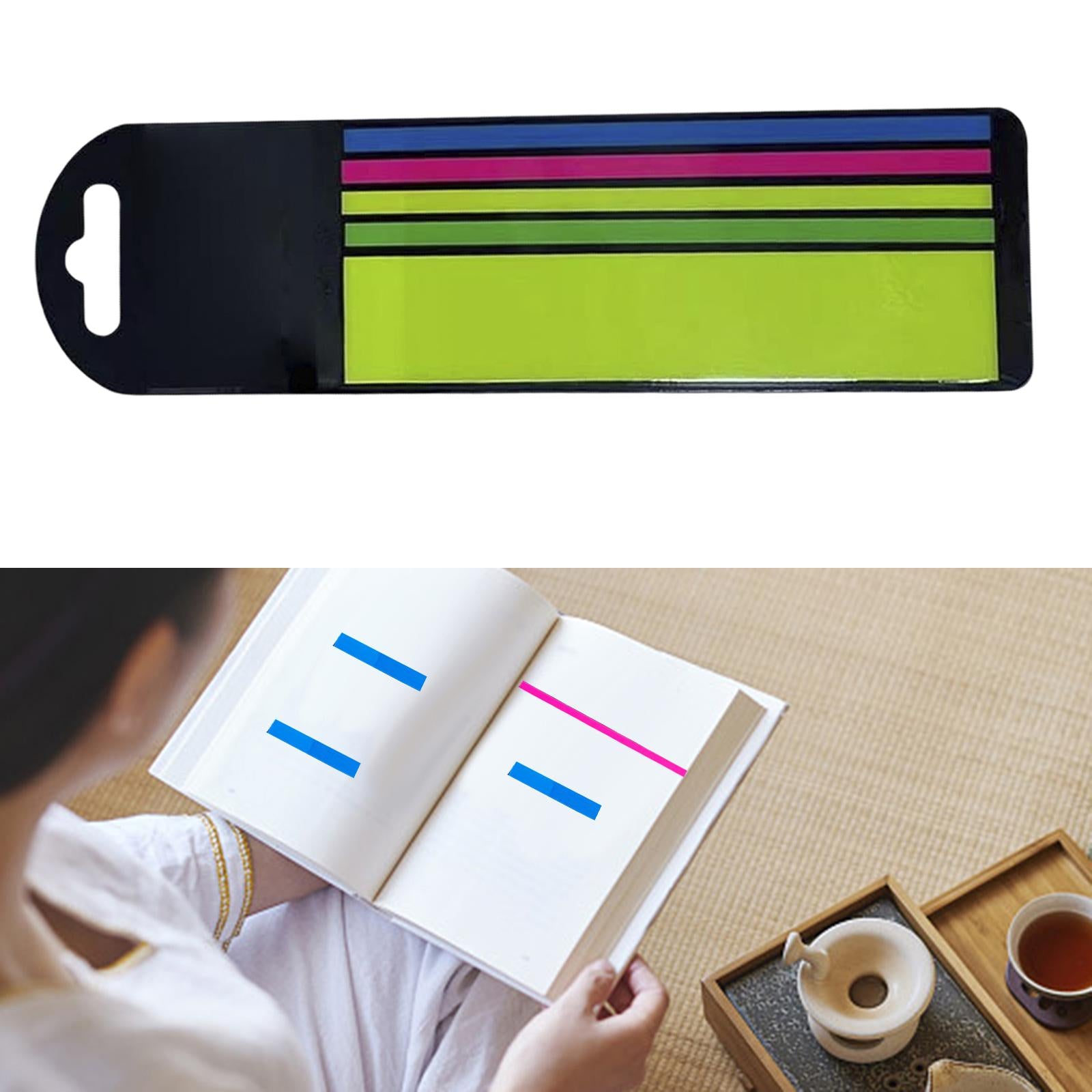 Page Markers Highlighting Book Notes Removes Cleanly for Reading Books Green