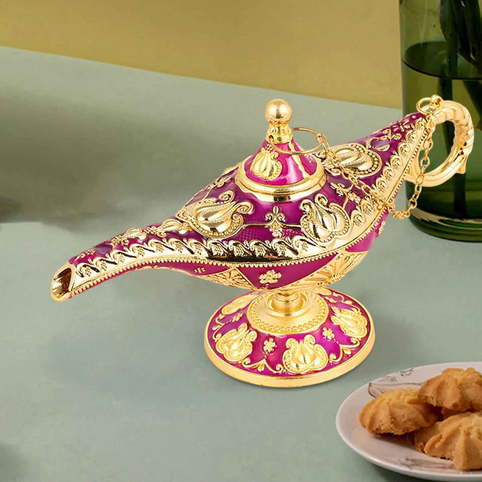 Classic Lamp Oil Lamp Prop Wishing Light for Wedding Home Purplish Red
