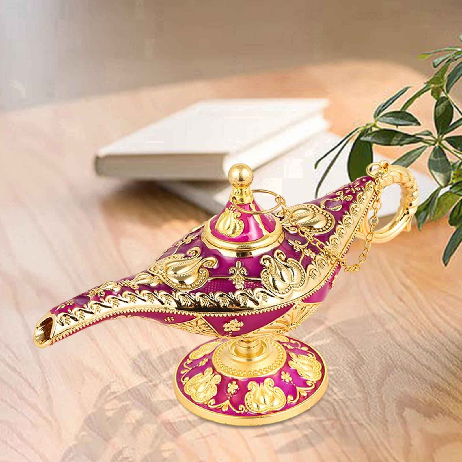 Classic Lamp Oil Lamp Prop Wishing Light for Wedding Home Purplish Red