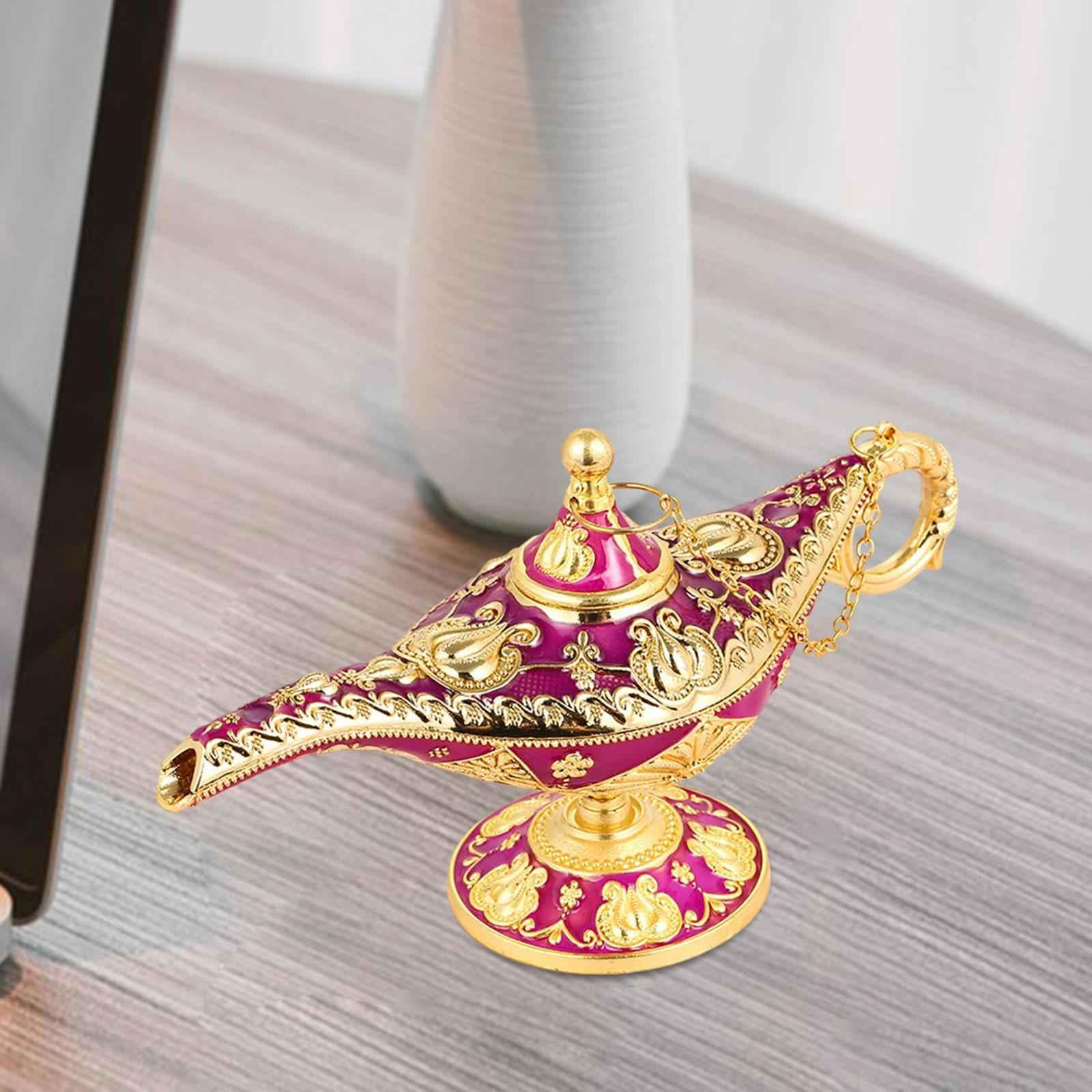 Classic Lamp Oil Lamp Prop Wishing Light for Wedding Home Purplish Red