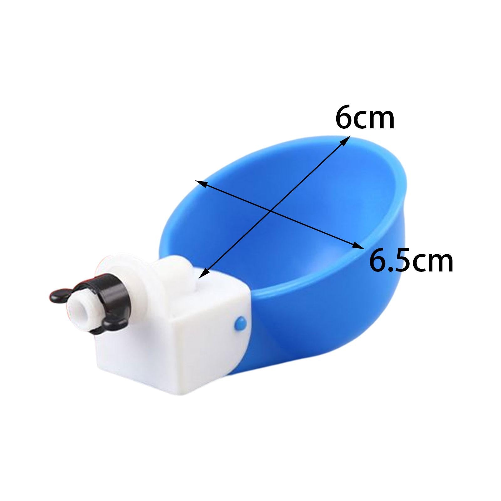 6Pcs Chicken Feeders Chicken Watering Cup Chicken Waterer for Birds Quail Blue