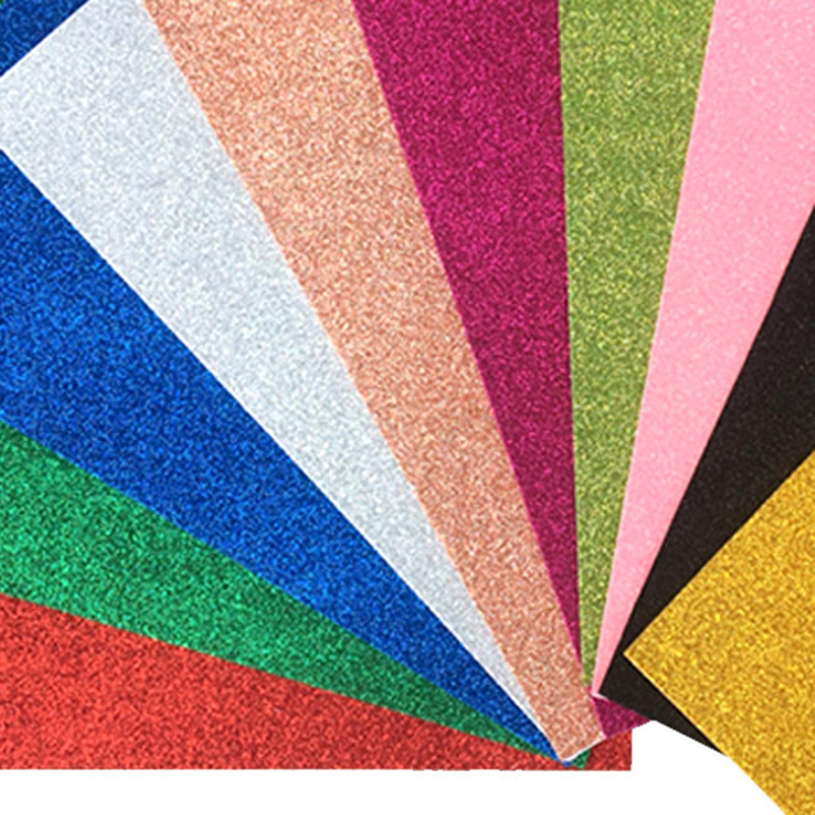 Glitter Sponge Paper Cardstock Scrapbooking for Collages Birthday Decor Golden