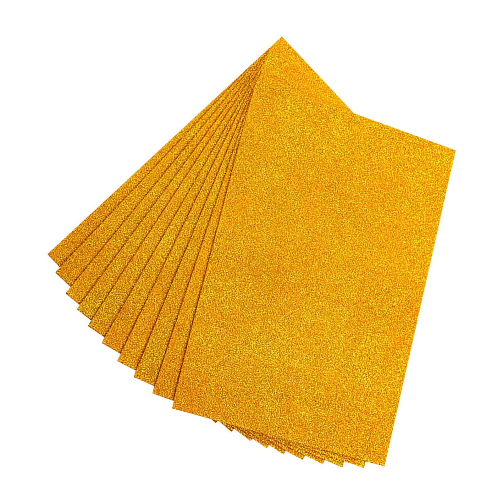 Glitter Sponge Paper Cardstock Scrapbooking for Collages Birthday Decor Golden
