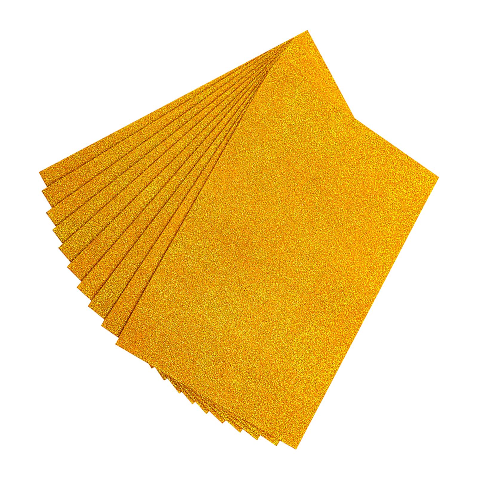 Glitter Sponge Paper Cardstock Scrapbooking for Collages Birthday Decor Golden