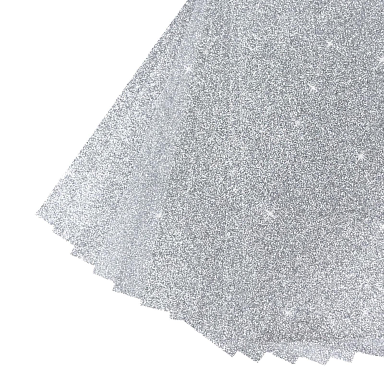 Glitter Sponge Paper Cardstock Scrapbooking for Collages Birthday Decor Silver