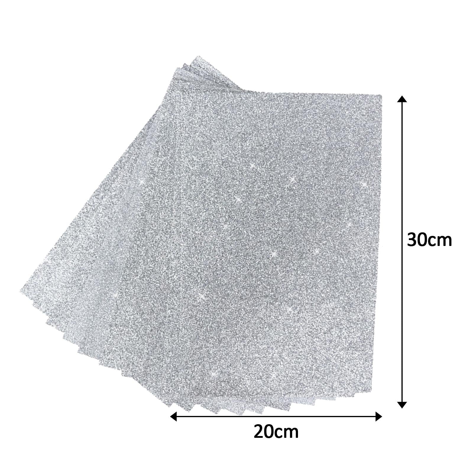 Glitter Sponge Paper Cardstock Scrapbooking for Collages Birthday Decor Silver
