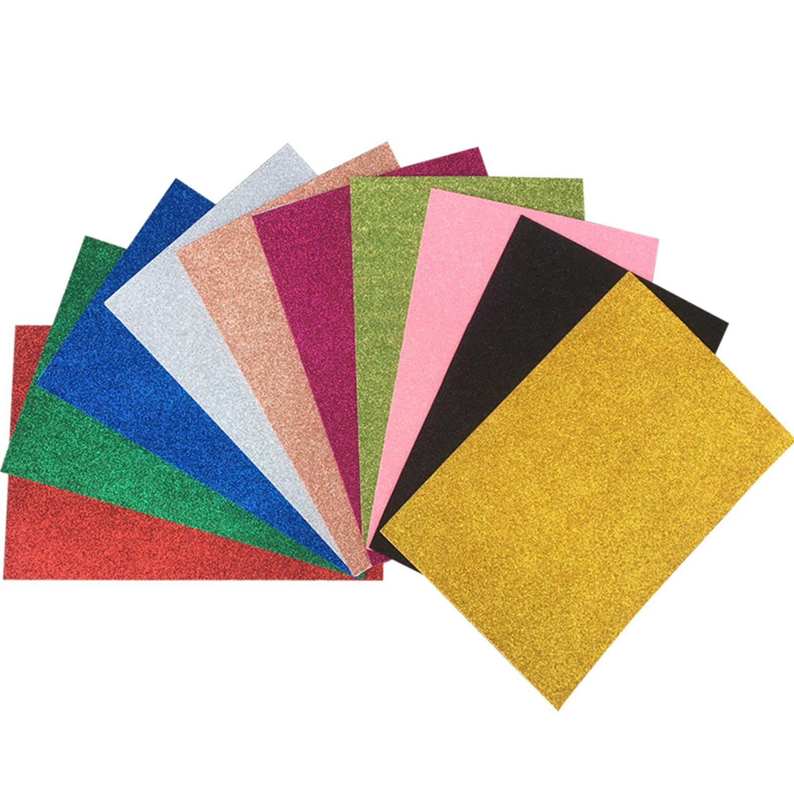 Foam Sponge Paper Sparkling 10 Pack for DIY Projects A