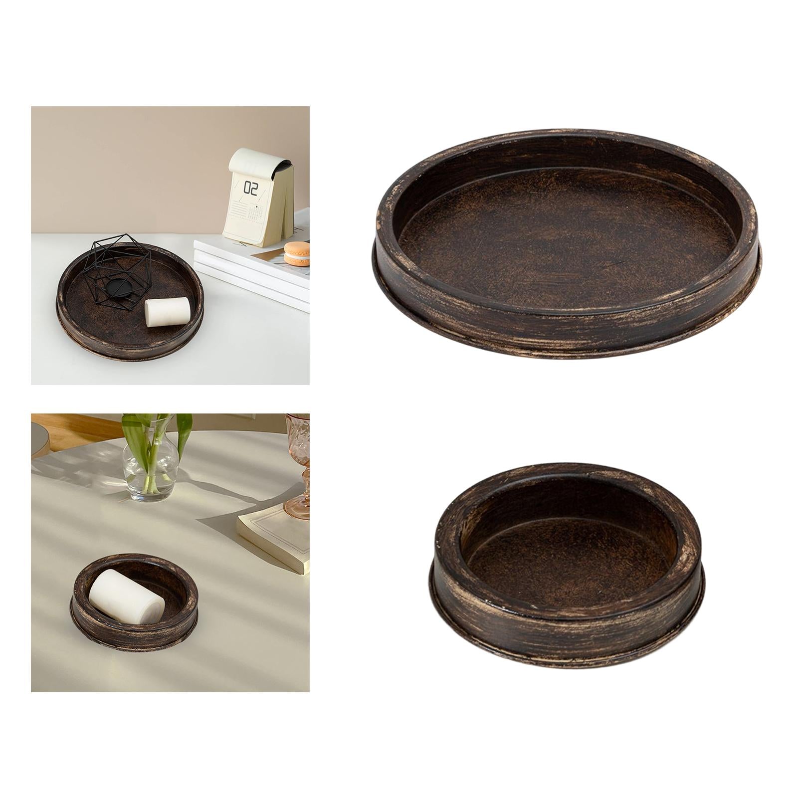Farmhouse Candle Holder Tray Decoration Rustic for Home Countertop Bathroom Large
