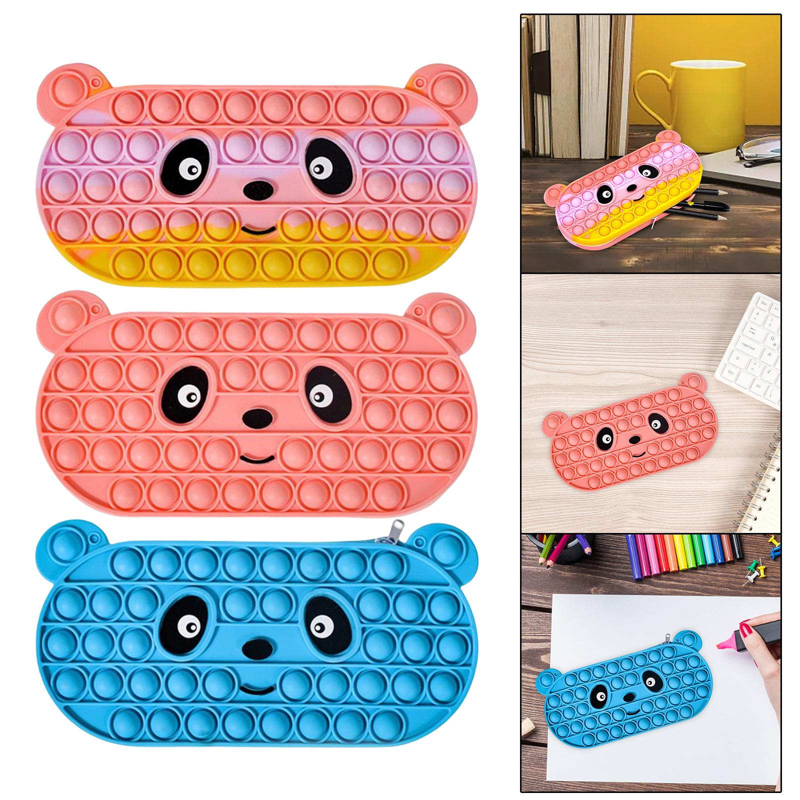 Bubble Pencil Box with Zipper Storage for School Supplies office Multicolor