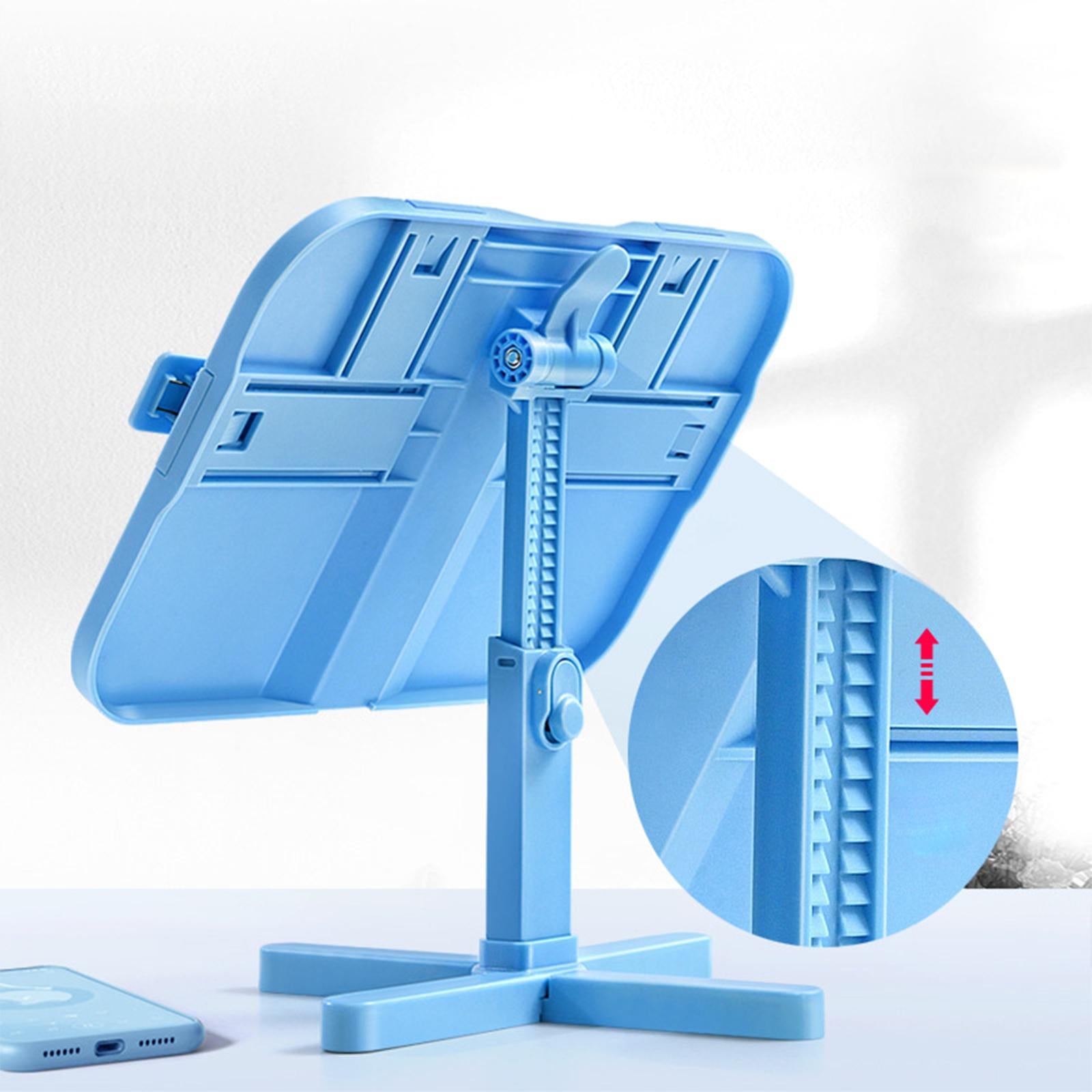 reading book stand Gifts Lightweight Shelf Reading Rest for Reading Recipes Adjustable Blue