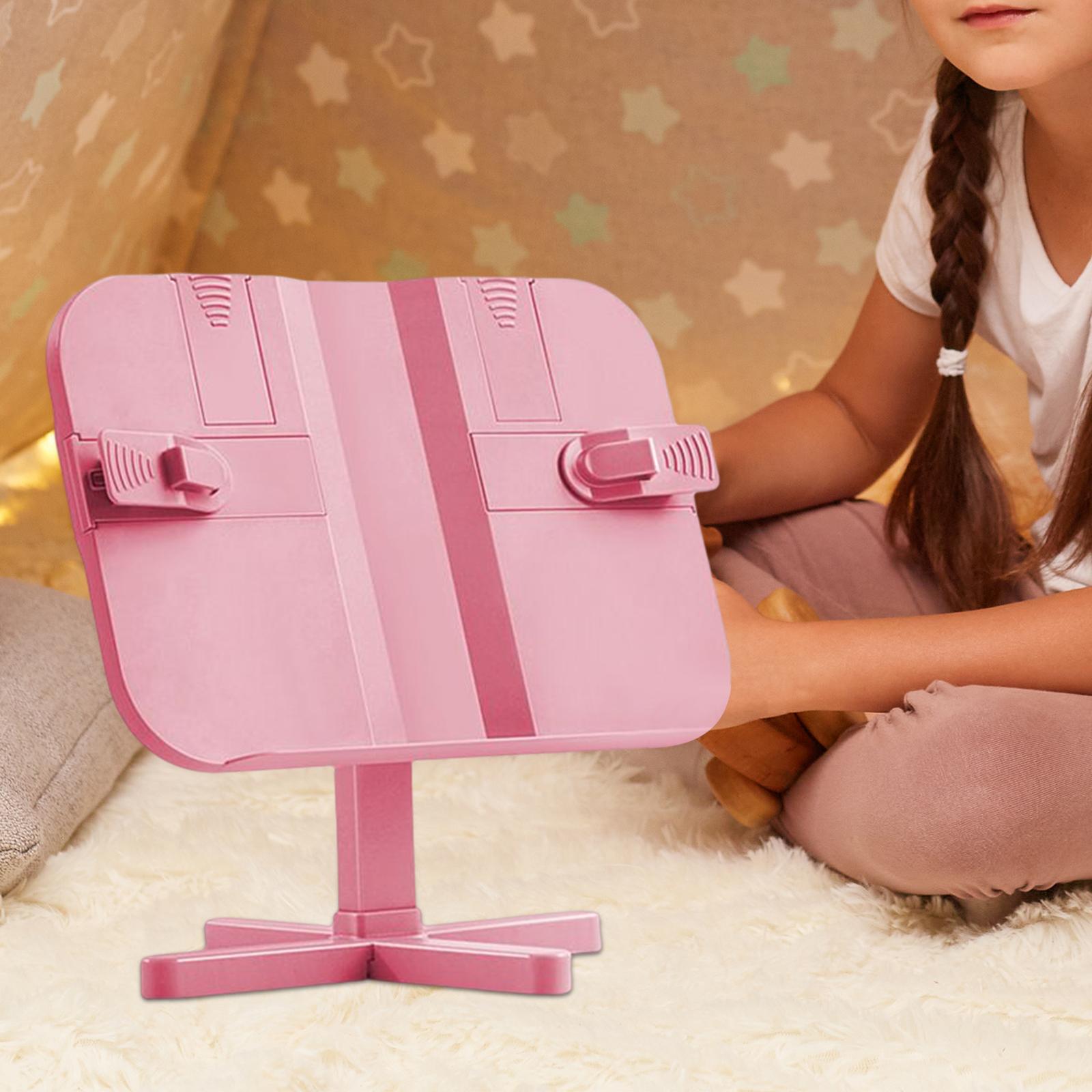 reading book stand Gifts Lightweight Shelf Reading Rest for Reading Recipes Adjustable Pink