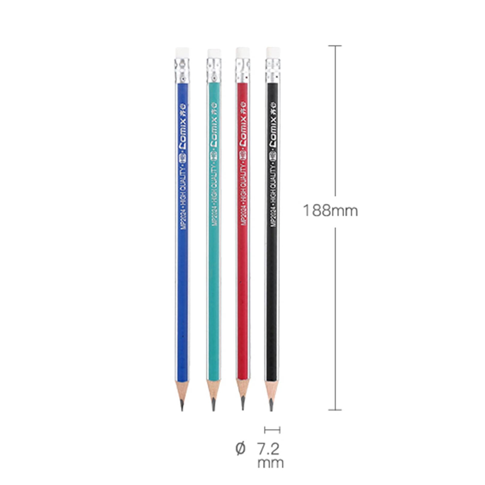 12 Pieces Wooden Pencils with Eraser for Smooth Writing Art Stationery Art