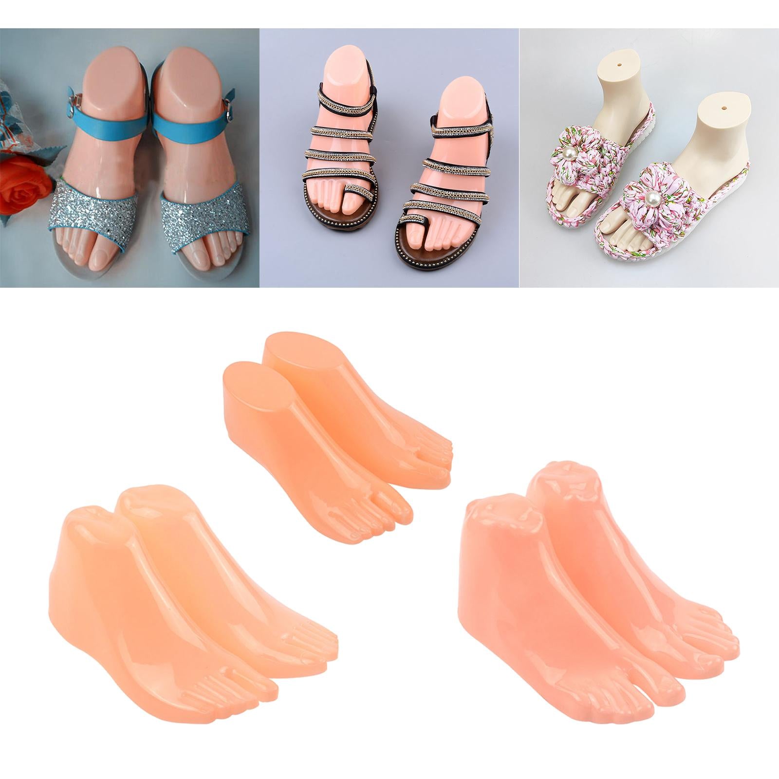 1 Pair Mannequin Modeling Feet for Ankle Bracelet Socks Model Display Stand Child