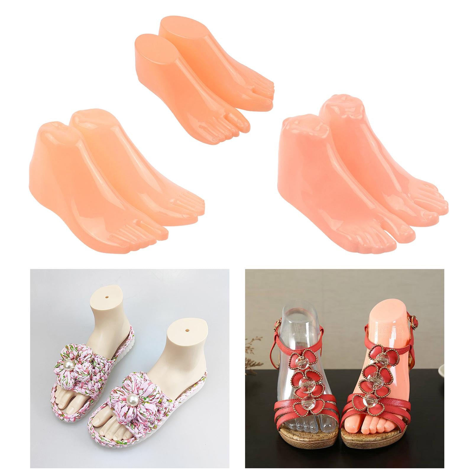 1 Pair Mannequin Modeling Feet for Ankle Bracelet Socks Model Display Stand Child