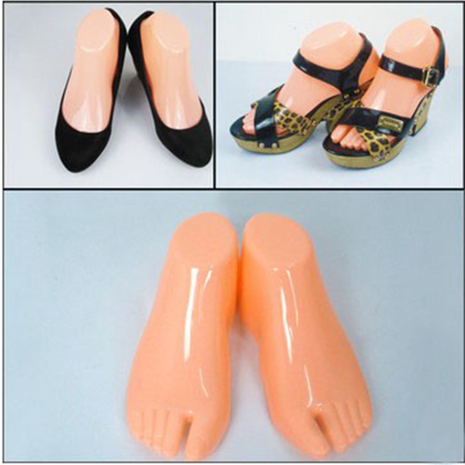 1 Pair Mannequin Modeling Feet for Ankle Bracelet Socks Model Display Stand Women