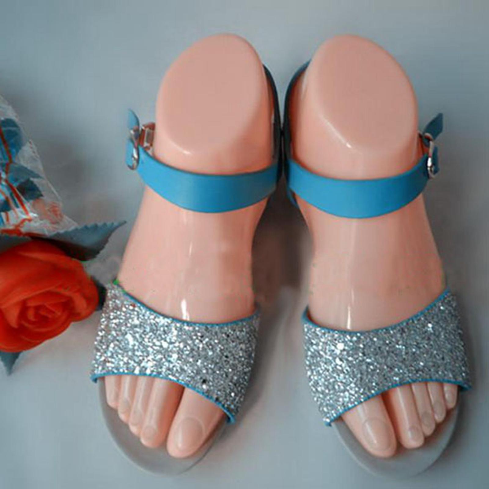 1 Pair Mannequin Modeling Feet for Ankle Bracelet Socks Model Display Stand Women