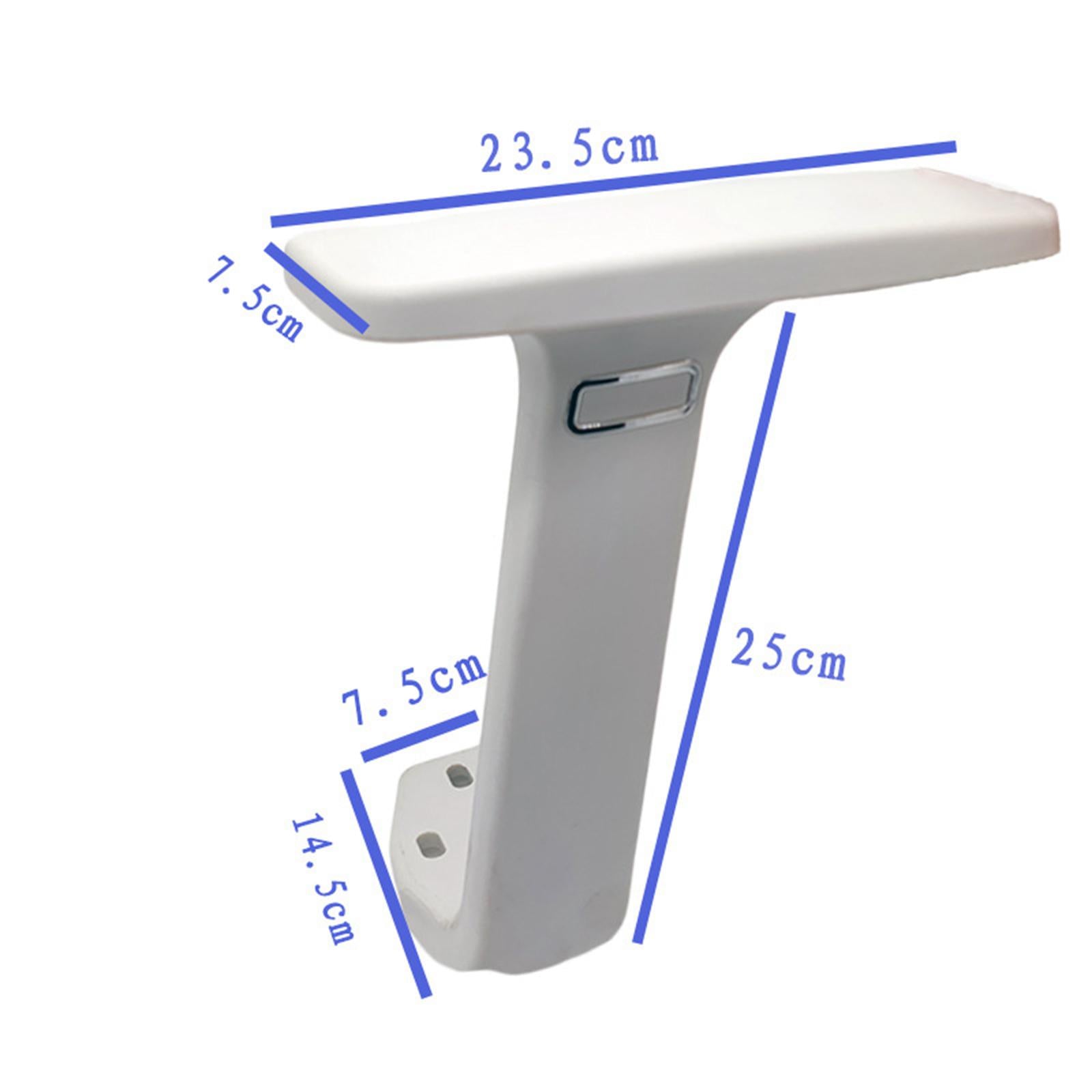 2x Office Chair Armrest Replacement Armrest for Gaming Chair Computer Chair White