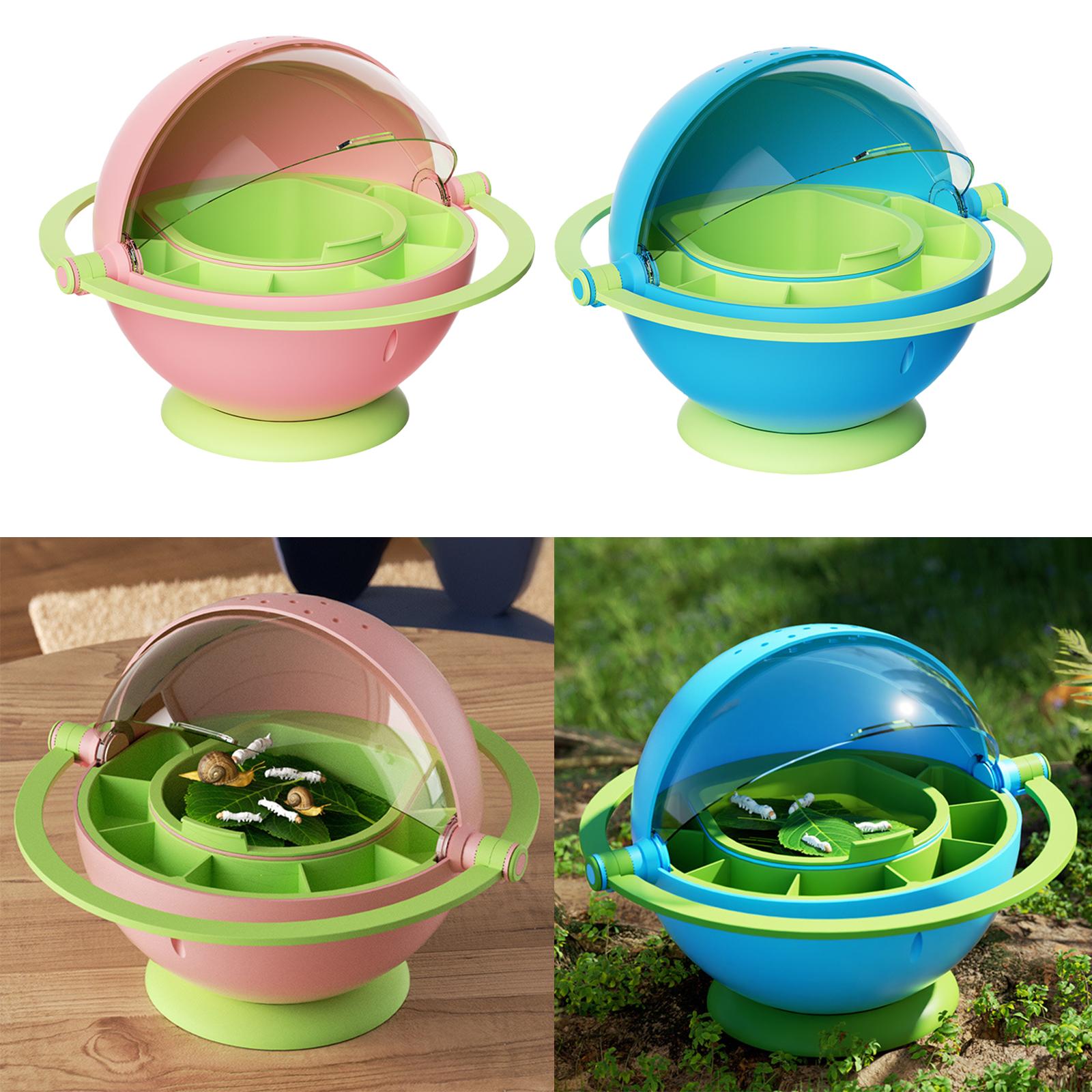 Small Animal Breeding Case Transport Container Accessories for Kids Children Pink