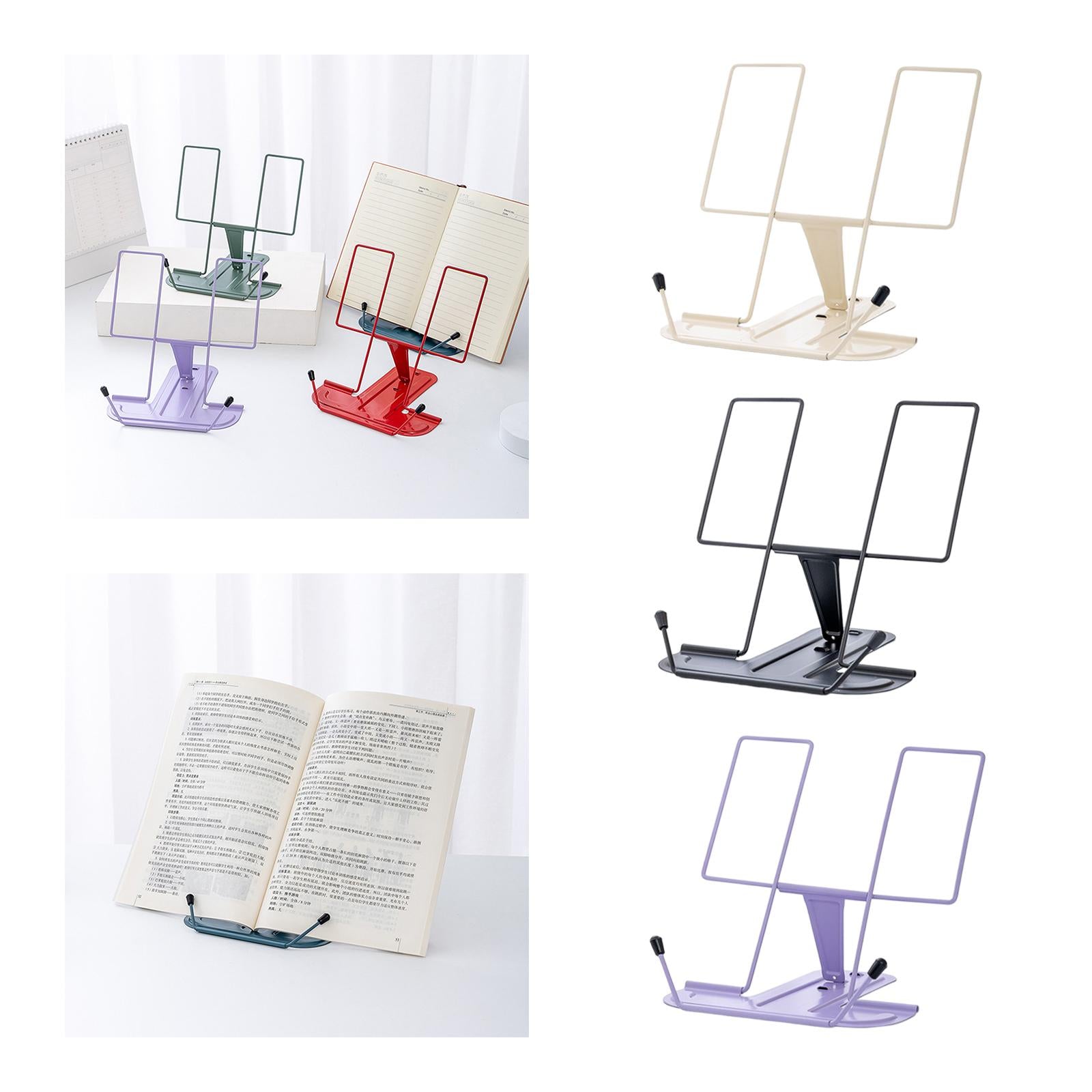 Portable Cookbook Holder Organizer Display Lightweight for Reading Cookbooks violet
