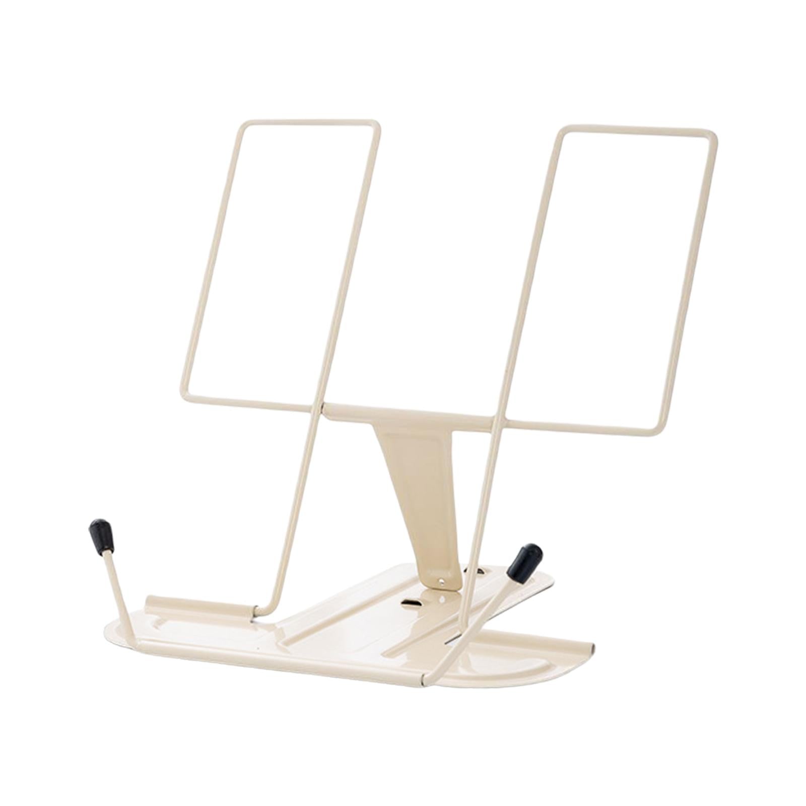 Portable Cookbook Holder Organizer Display Lightweight for Reading Cookbooks White