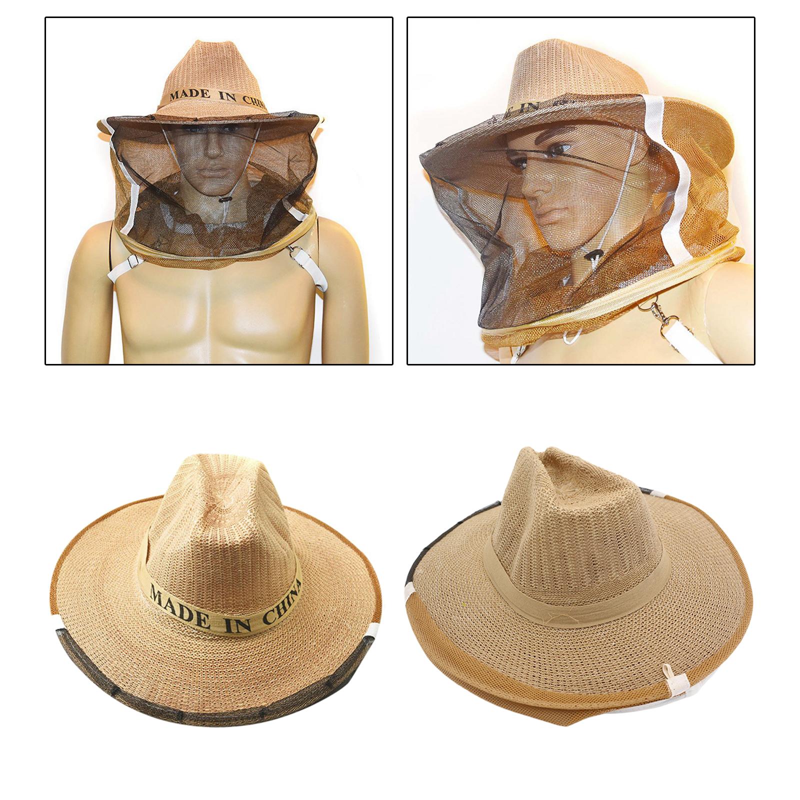 Beekeeper Veil Hat Cowboy Hat for Beginner Fishermen Professional Beekeeper A