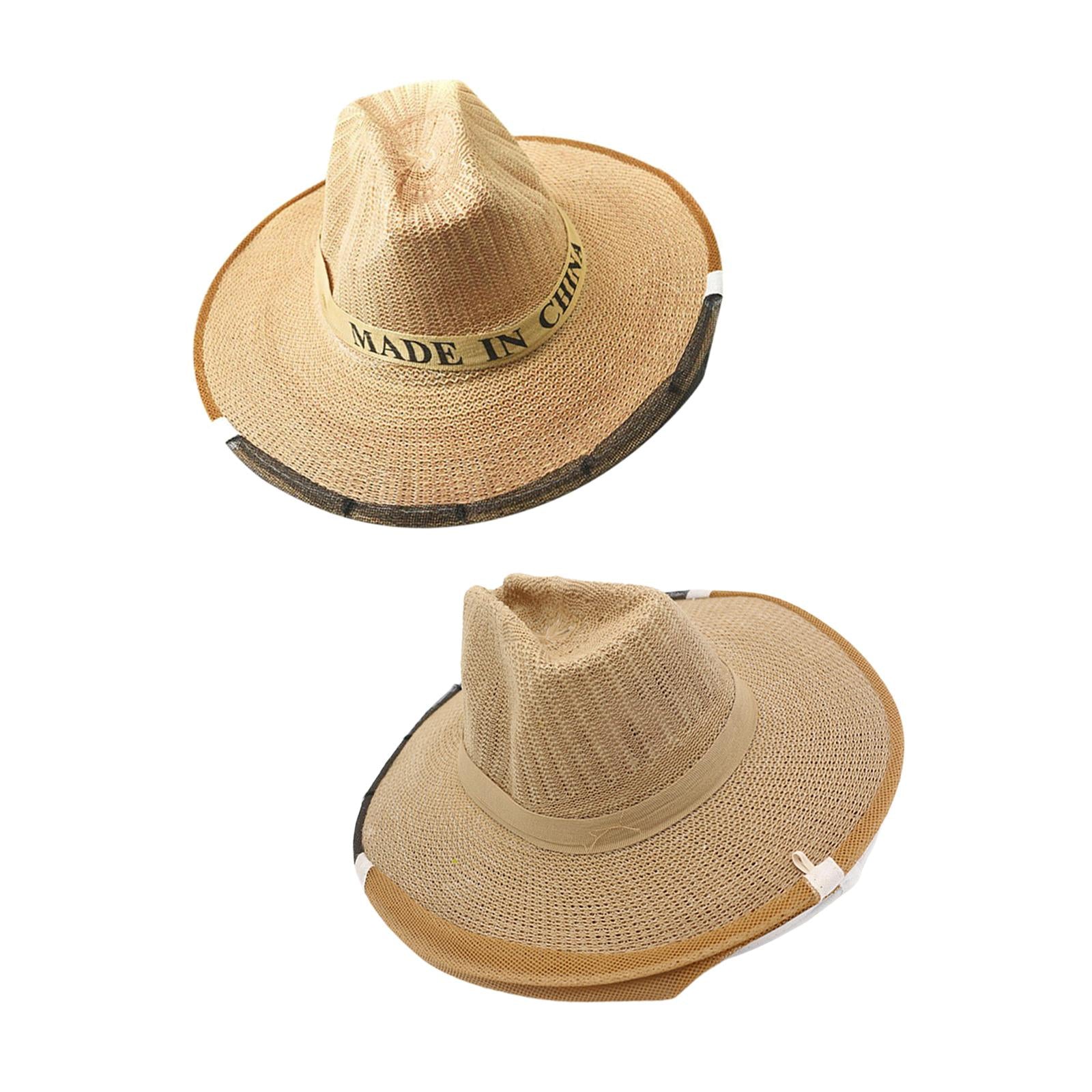 Beekeeper Veil Hat Cowboy Hat for Beginner Fishermen Professional Beekeeper A