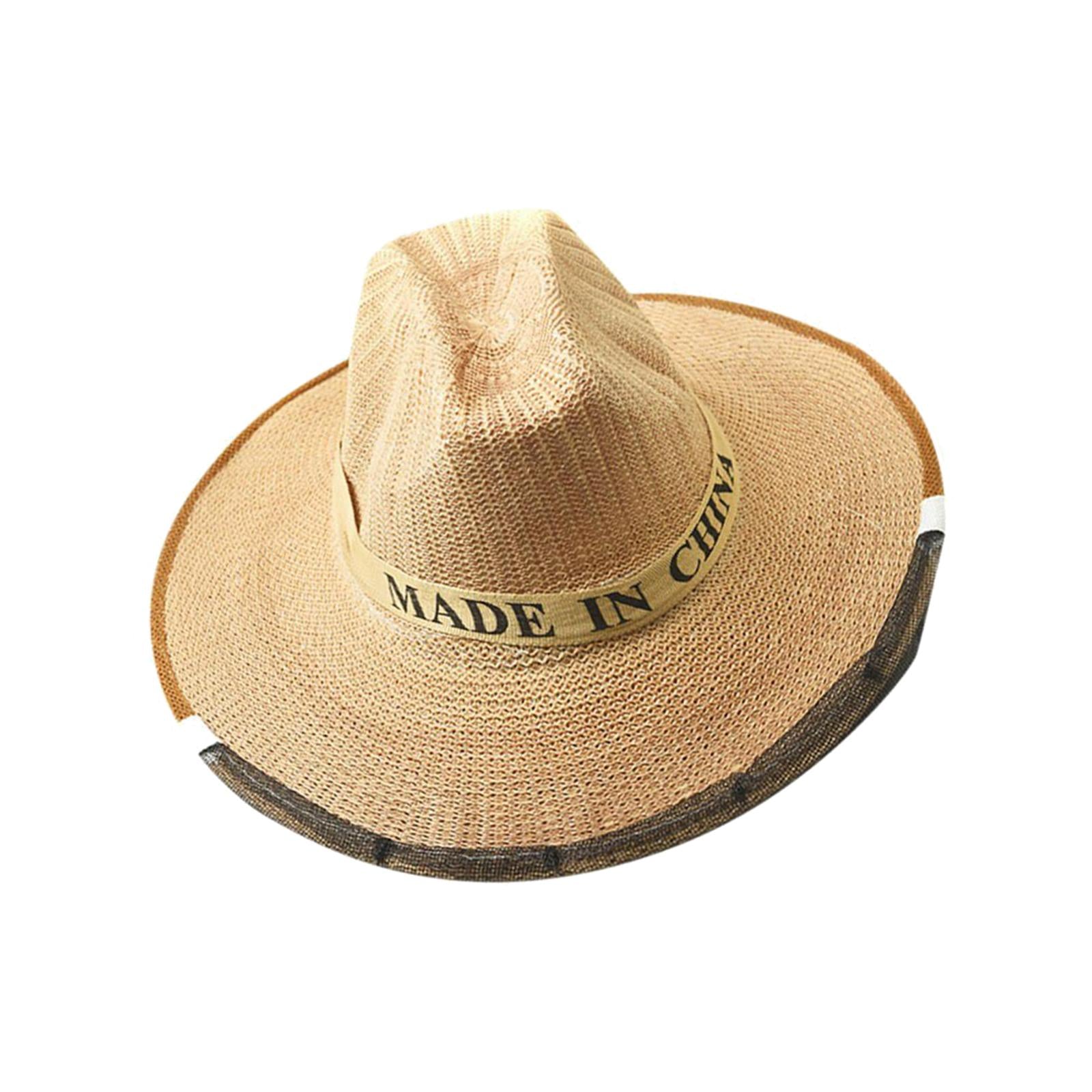 Beekeeper Veil Hat Cowboy Hat for Beginner Fishermen Professional Beekeeper A