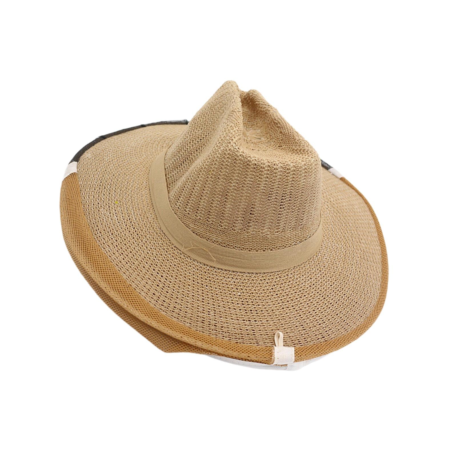 Beekeeper Veil Hat Cowboy Hat for Beginner Fishermen Professional Beekeeper B