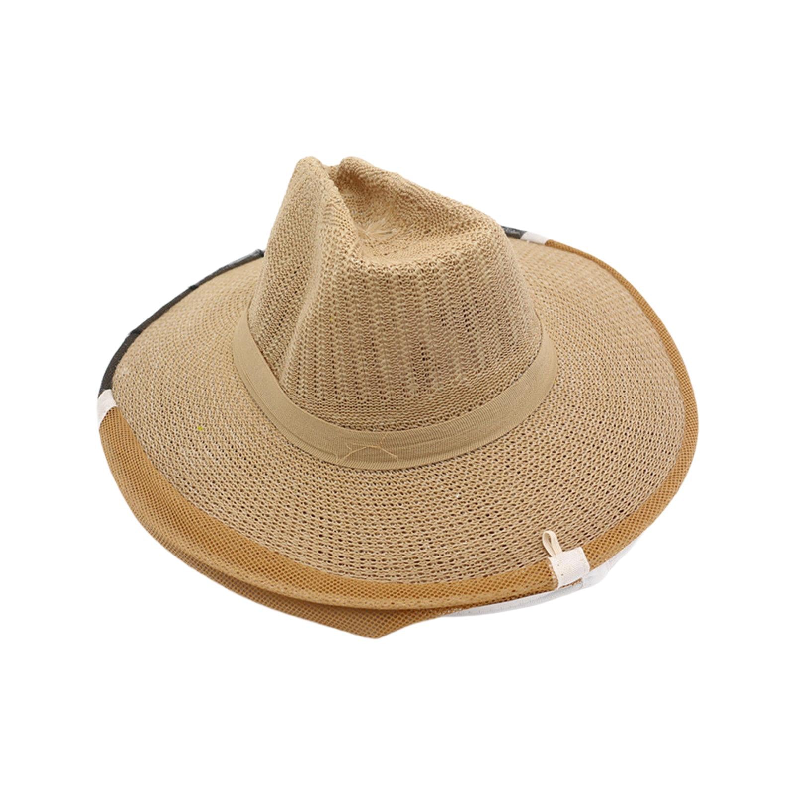 Beekeeper Veil Hat Cowboy Hat for Beginner Fishermen Professional Beekeeper B