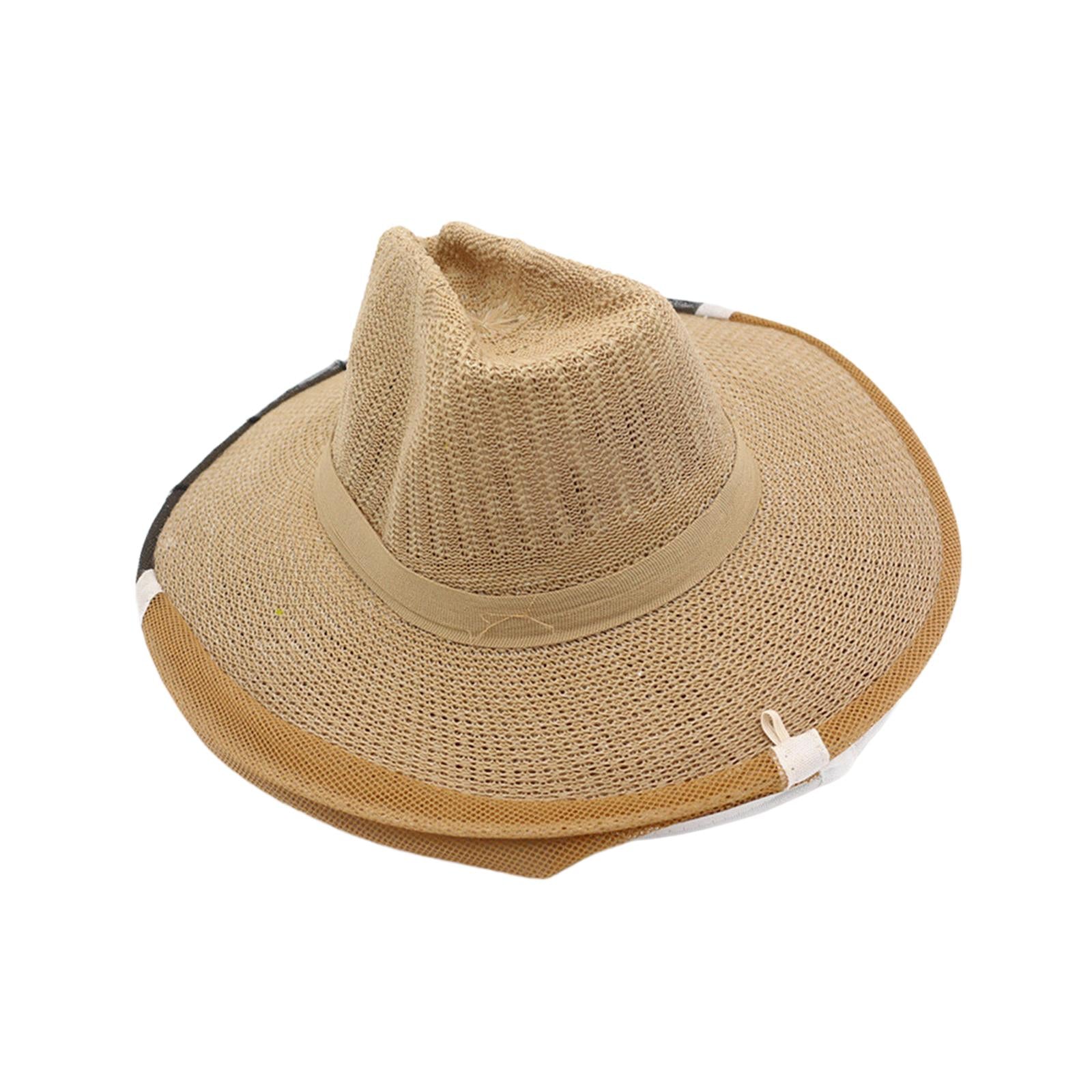 Beekeeper Veil Hat Cowboy Hat for Beginner Fishermen Professional Beekeeper B