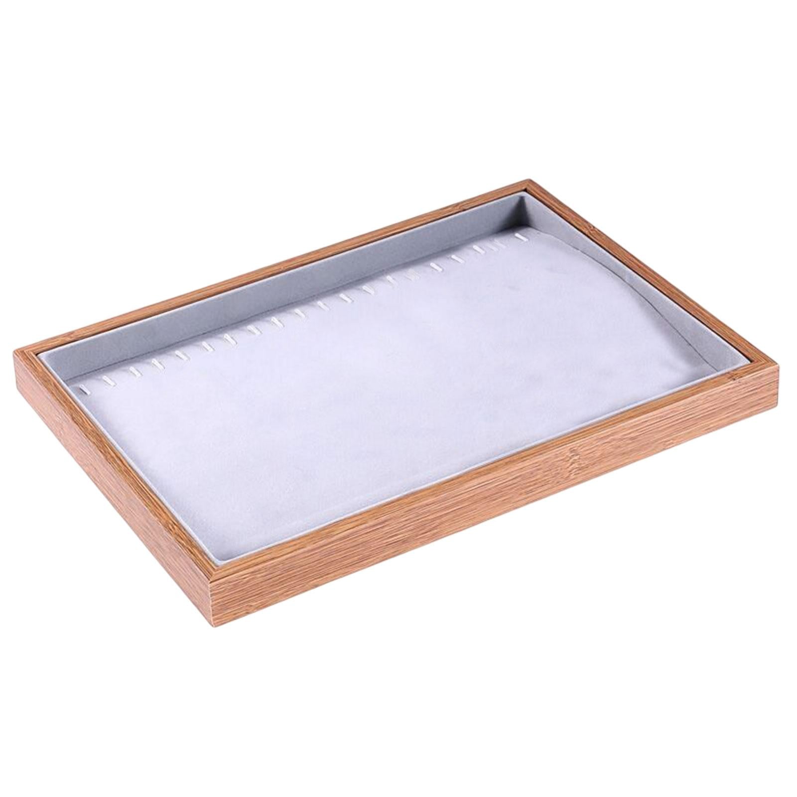 Jewelry Trays Velvet Jewelry Drawer Tray Jewelry Storage Case for Necklace Necklace Tray