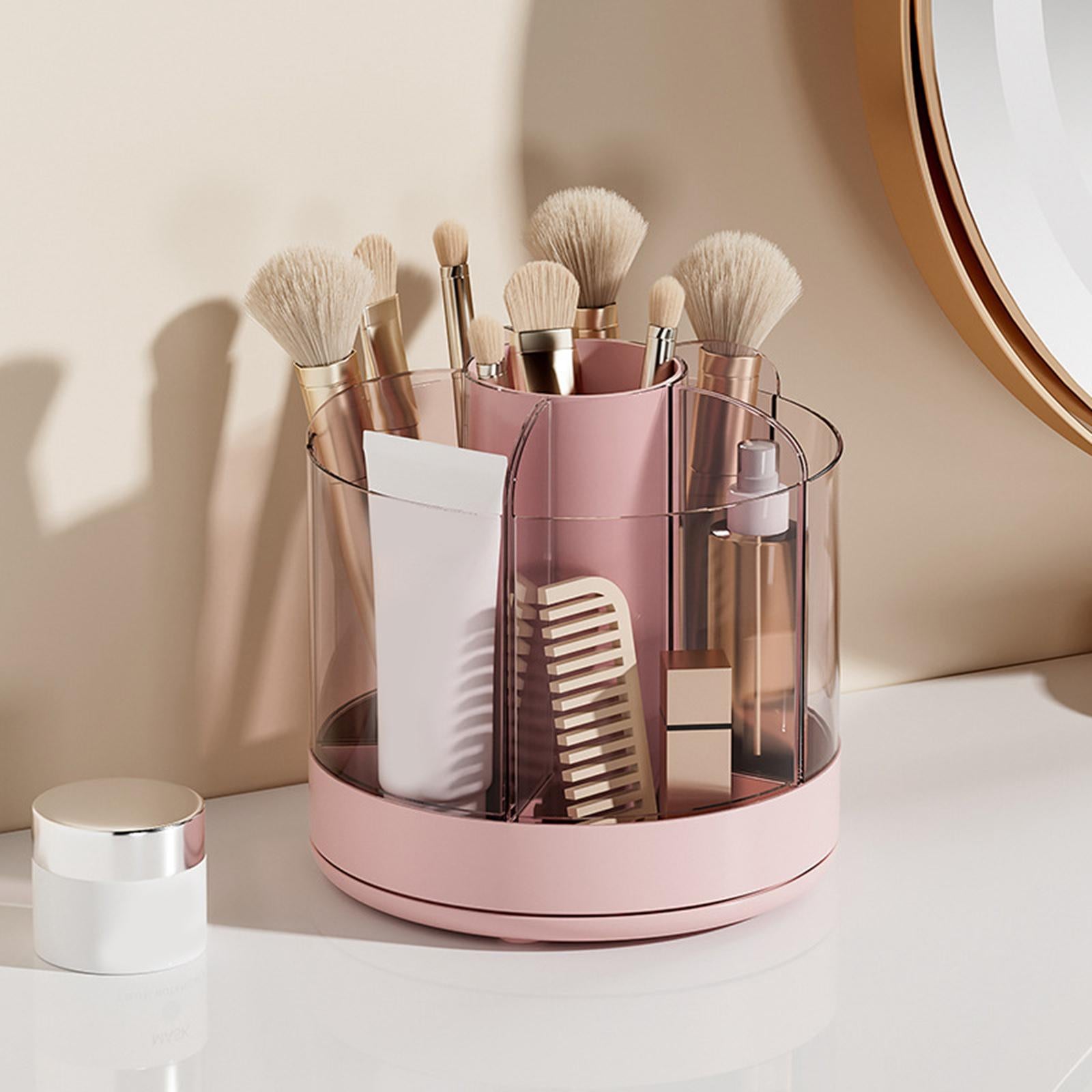 Pencil Holder Cup for Desk Cosmetics Brush Holder Clear for Office Supplies White