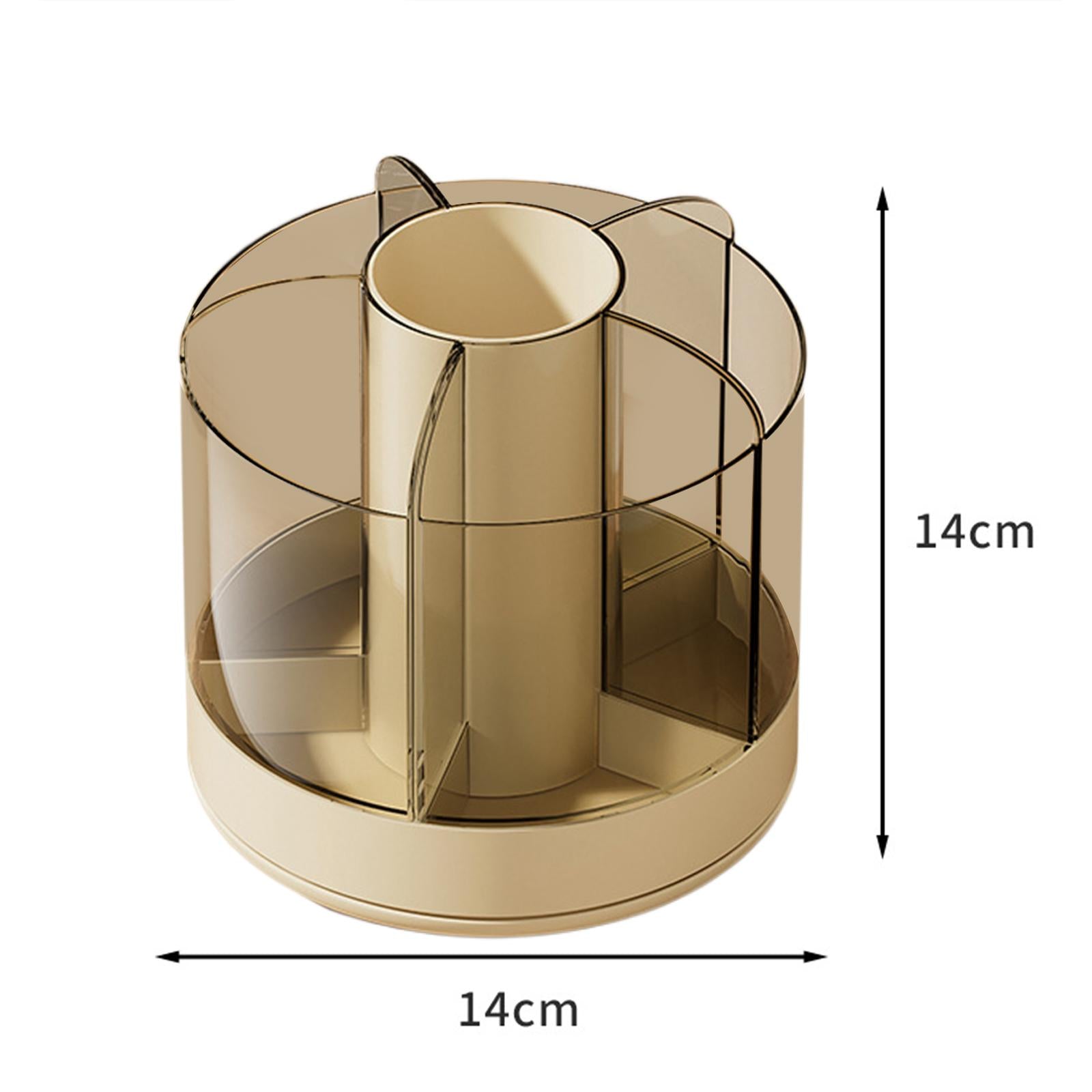 Pencil Holder Cup for Desk Cosmetics Brush Holder Clear for Office Supplies Yellow