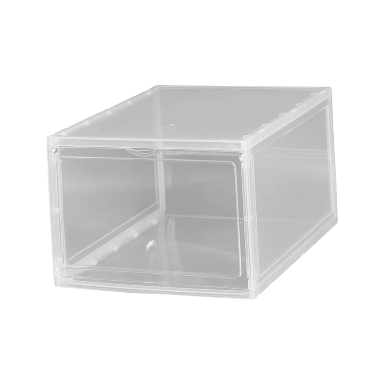 Shoe Box Stackable Shoe Bins Display Case Shoe Container for Closet Clear