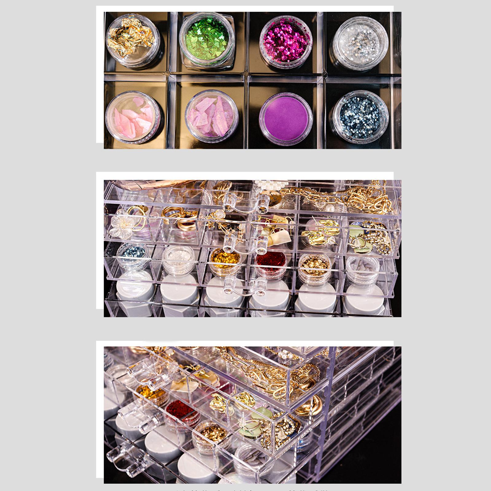 Clear Plastic Storage Box Dustproof Multifunctionl Container for Bathroom 3 Tire