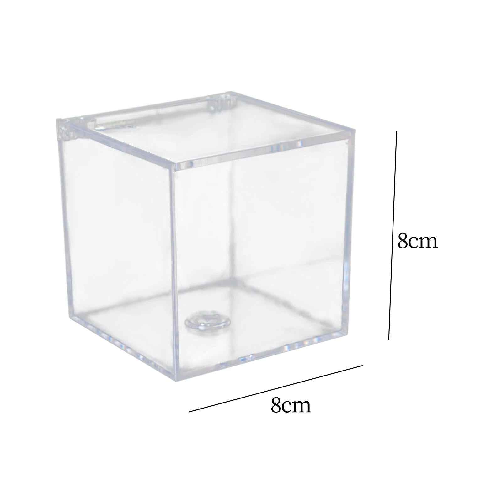 Acrylic Clear Box with Lids Transparent Gift Box for home Wedding 8cm