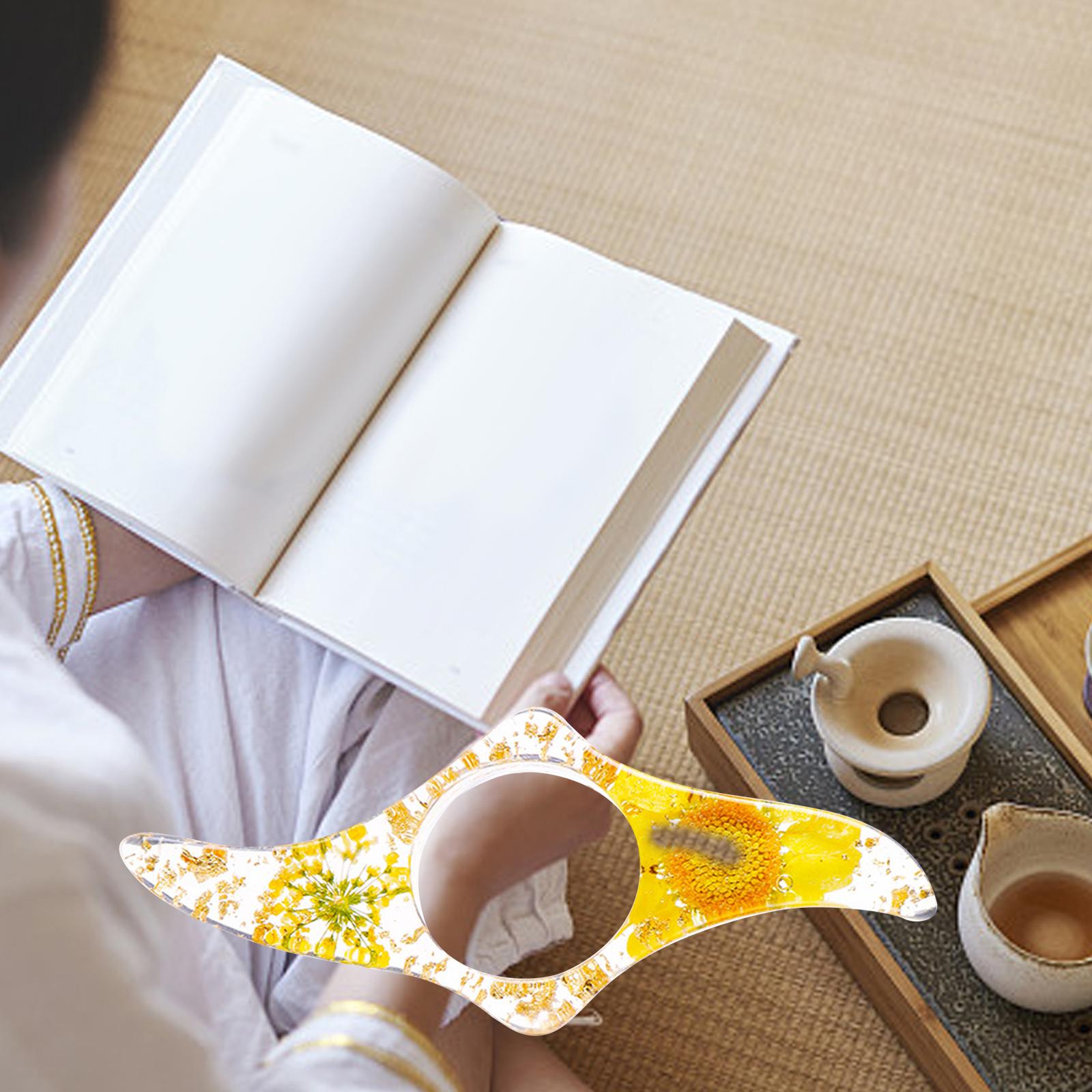 Book Page Holder Book Reading Accessories Bookmark Gift for Literary Yellow