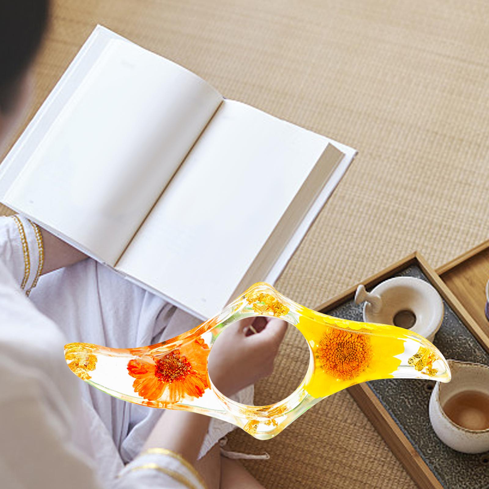 Book Page Holder Book Reading Accessories Bookmark Gift for Literary Orange
