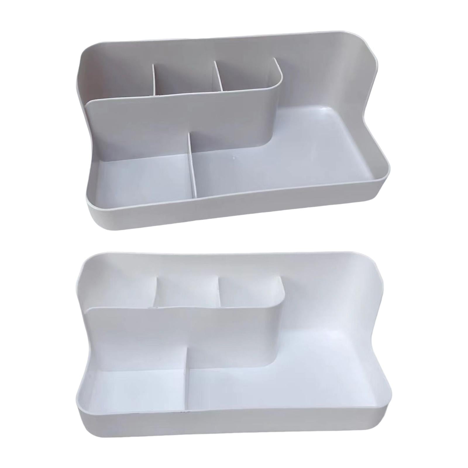 Manicure Tool Box Empty for Small Craft Items Nail Brush Pens Cuticle Pusher White