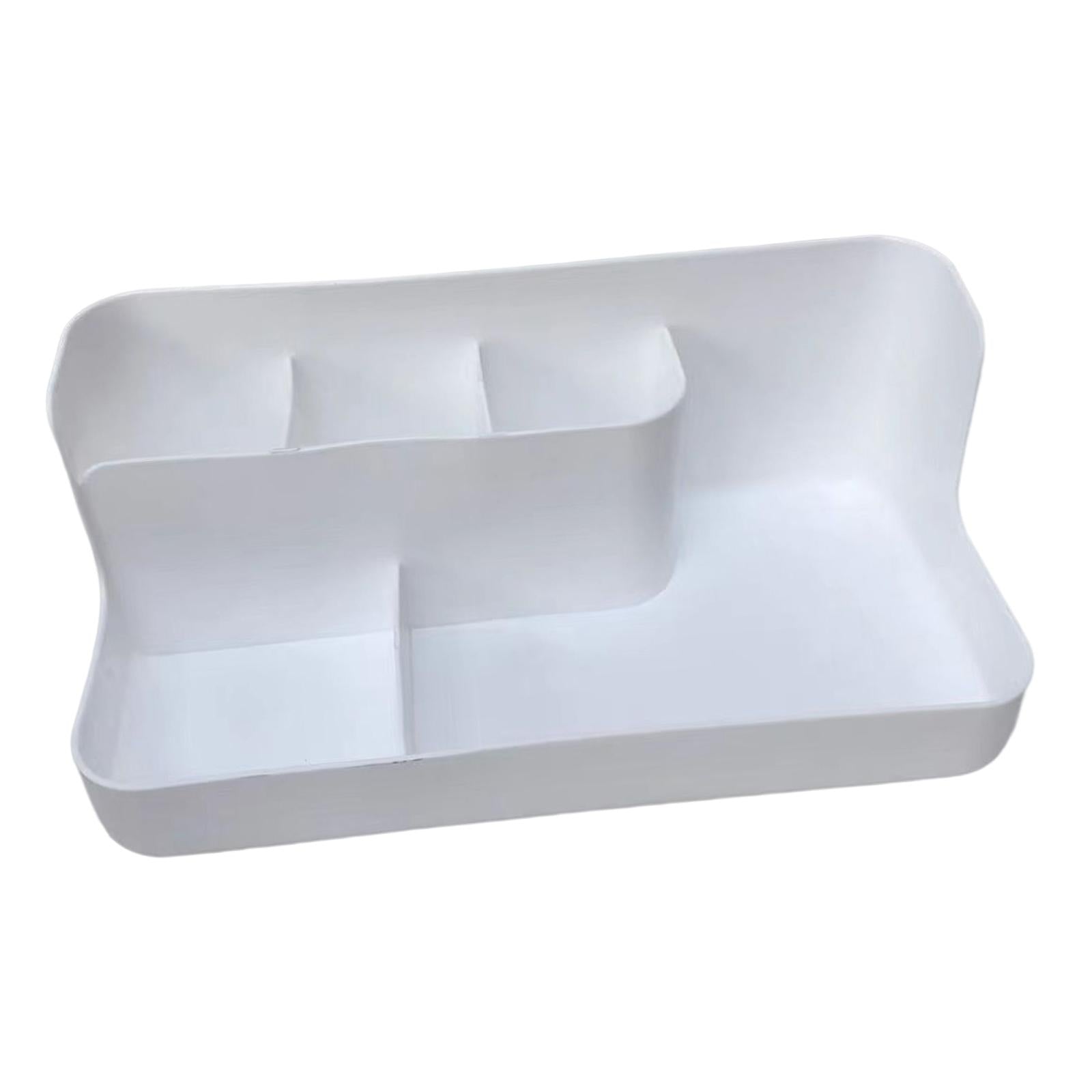 Manicure Tool Box Empty for Small Craft Items Nail Brush Pens Cuticle Pusher White